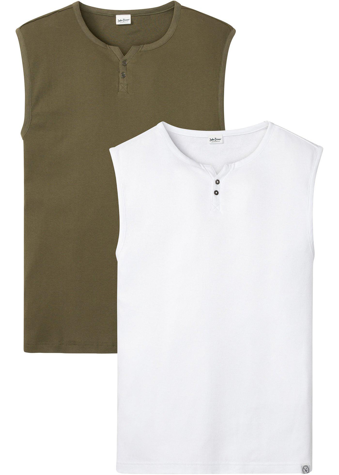 Lot de 2 débardeurs côtelés