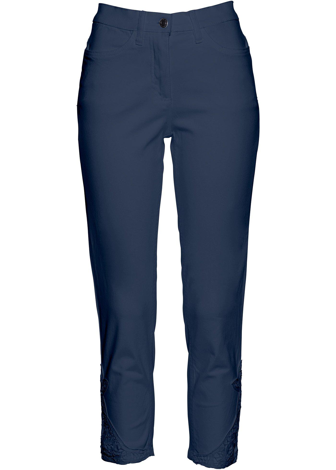 Jean extensible 7/8 avec dentelle