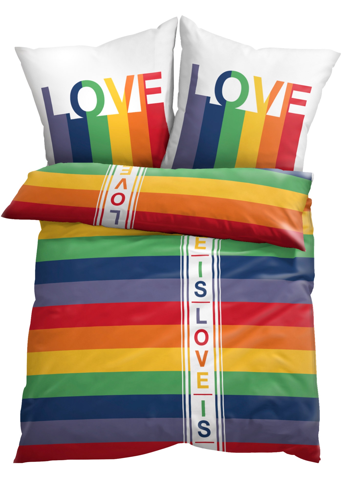 Parure de lit avec message Pride