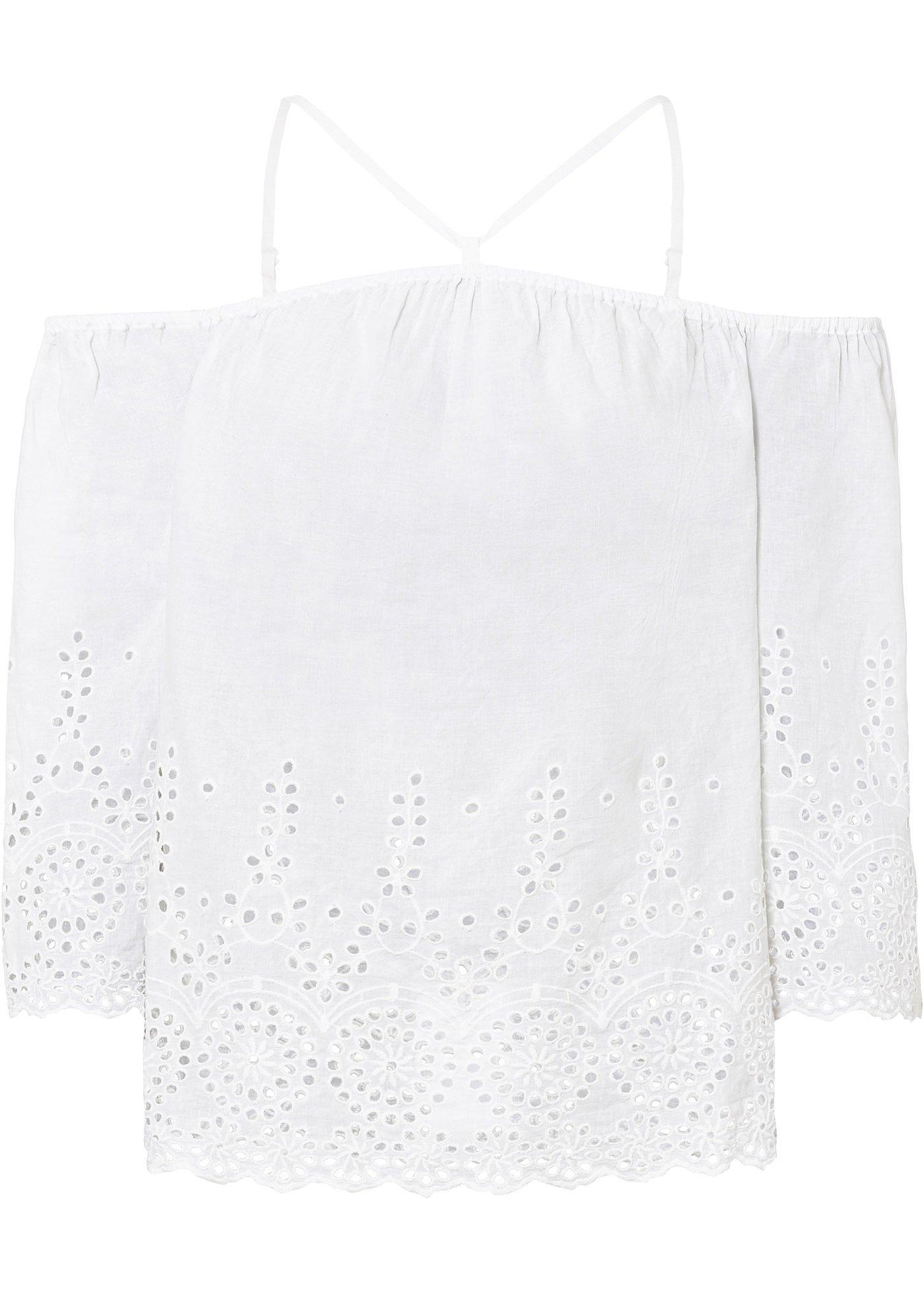 Blouse à broderie ajourée