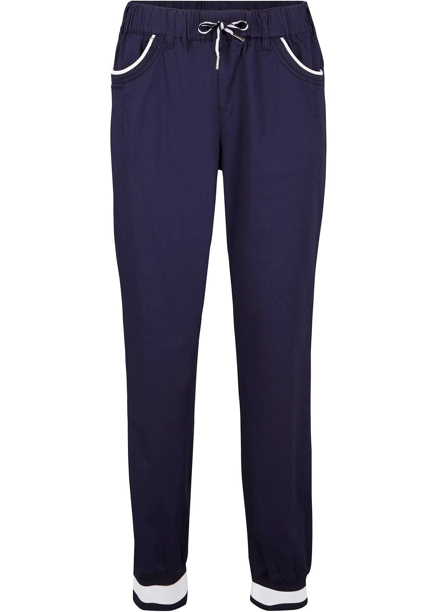 Pantalon papertouch en coton avec taille confortable et poches latérales