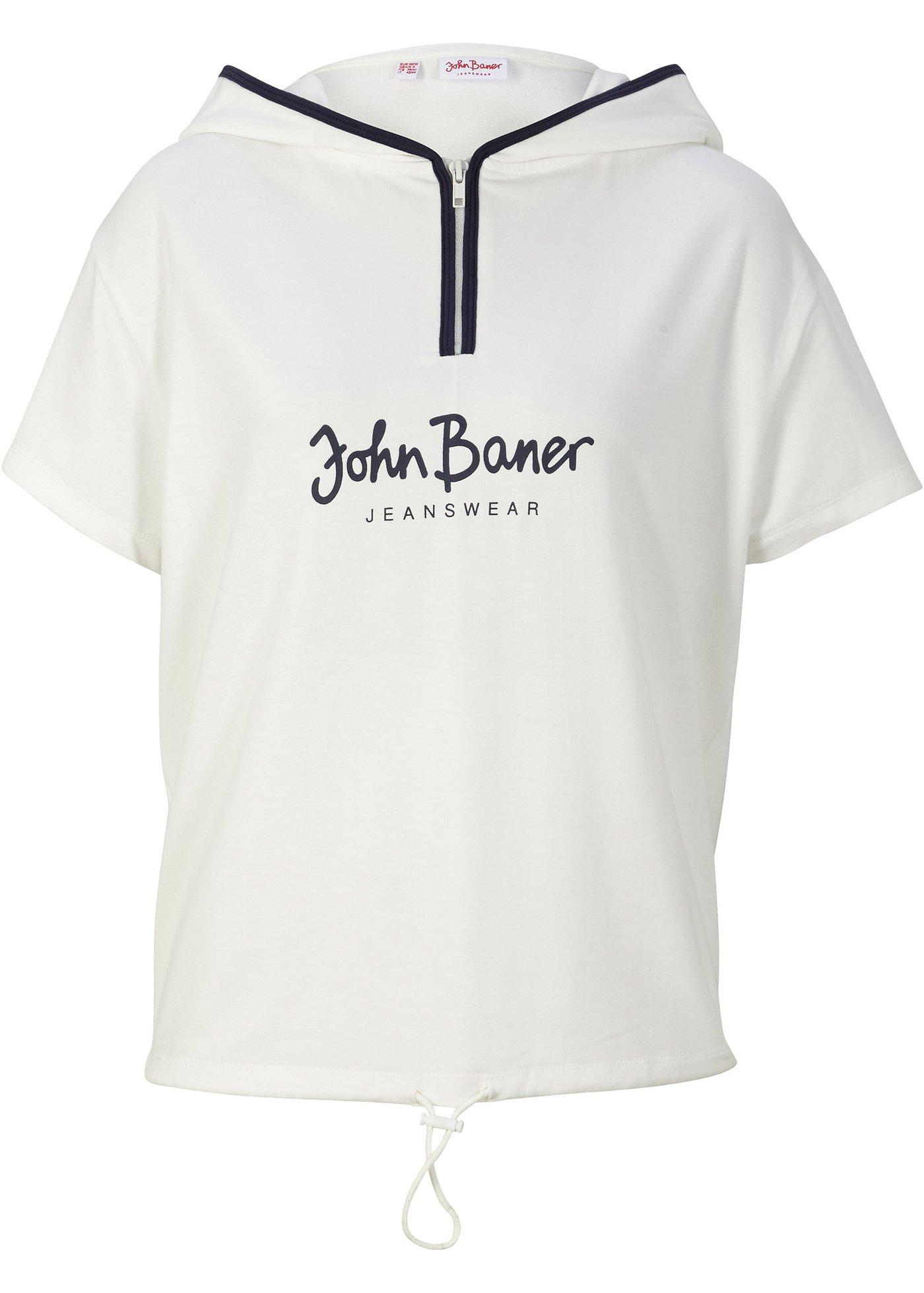 Sweat-shirt à capuche, matière légère, manches courtes