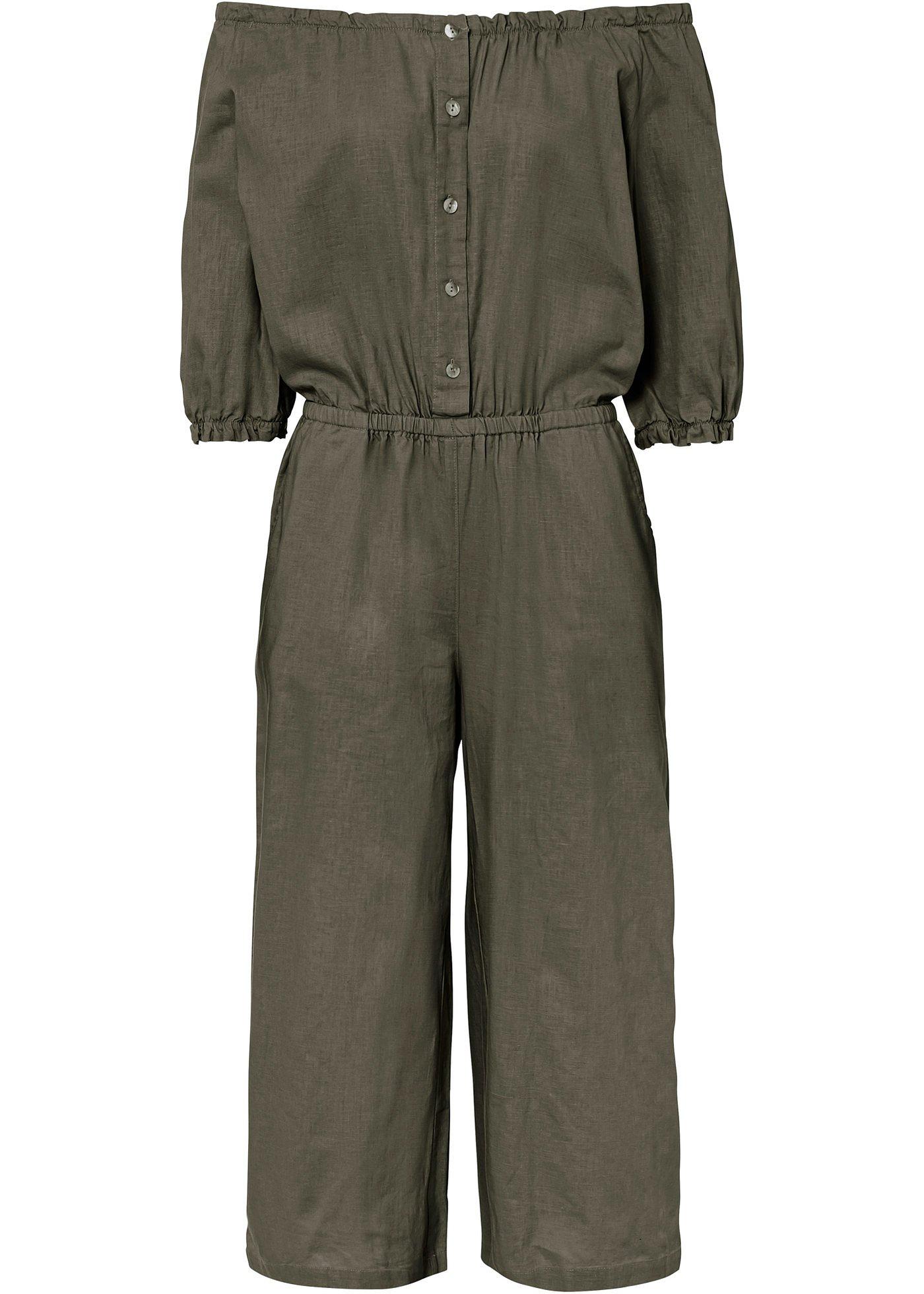 Combipantalon en lin majoritaire