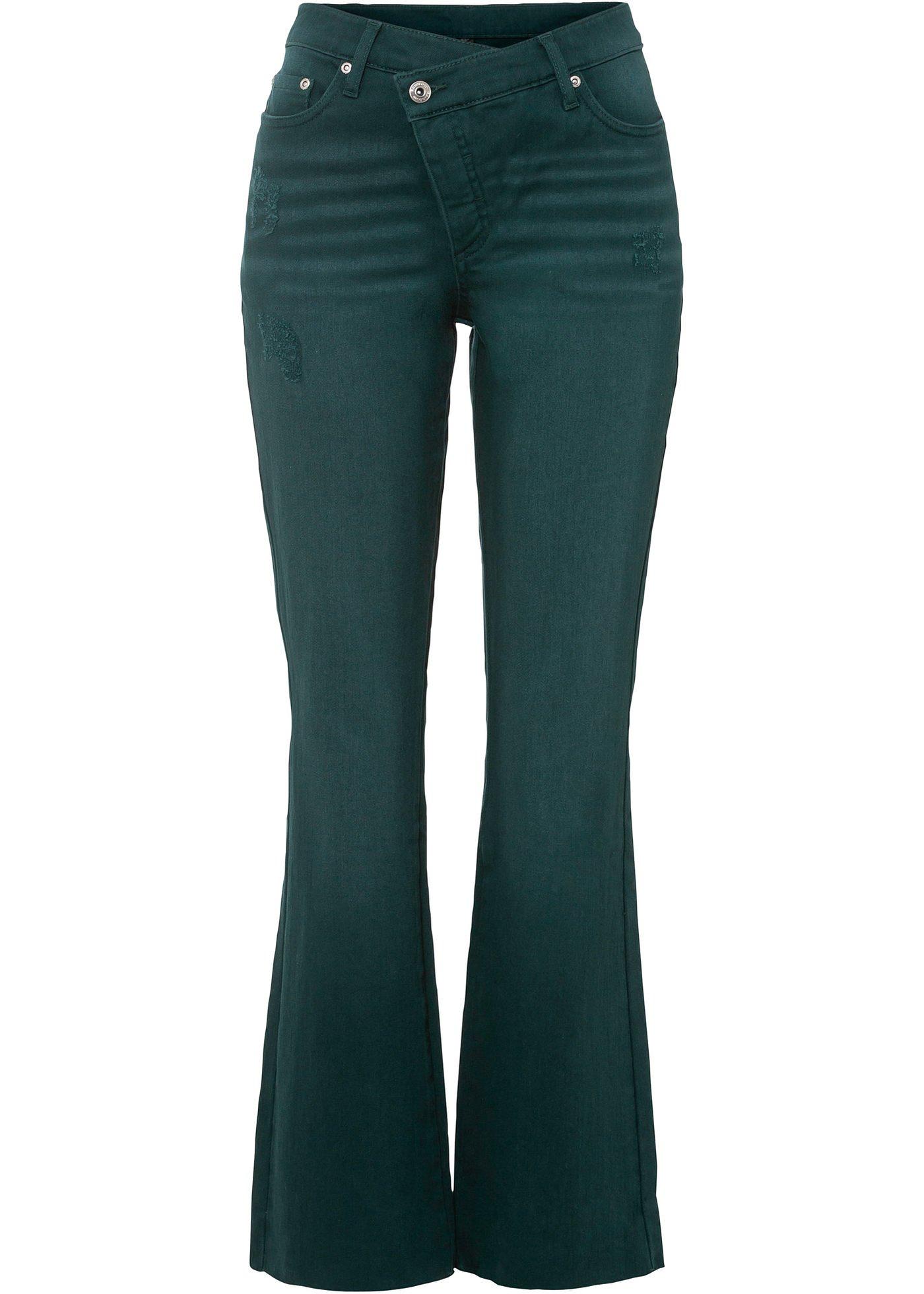 Pantalon Bootcut avec patte de boutonnage asymétrique