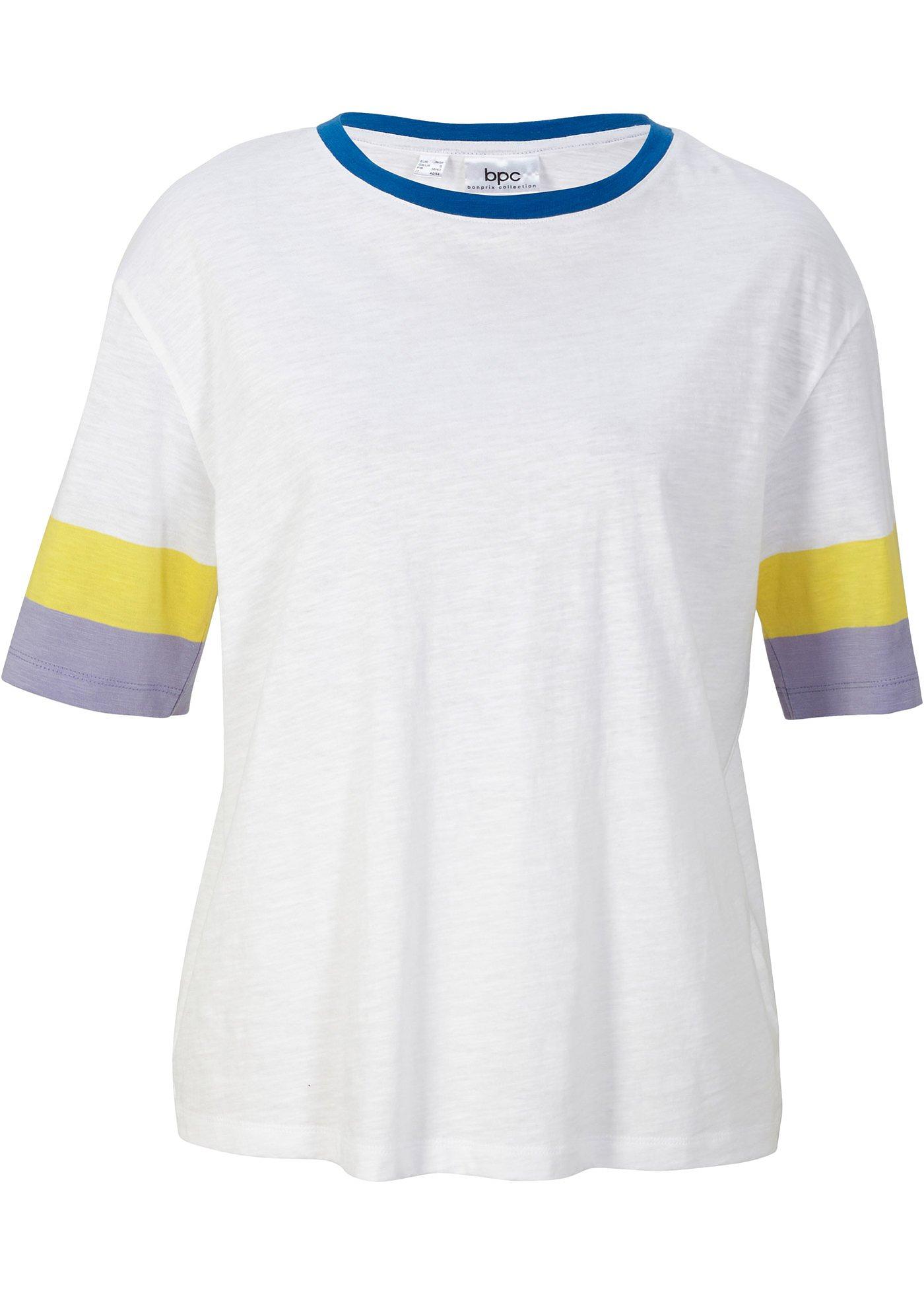 T-shirt coton avec détails contrastants