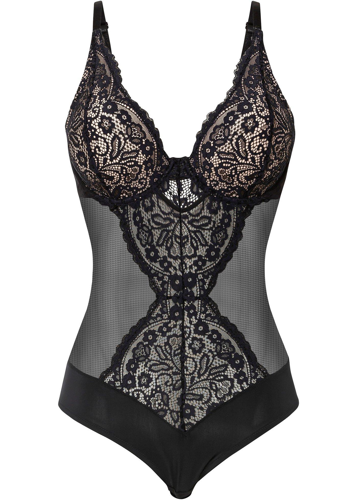 Body-string à armatures et dentelle douce