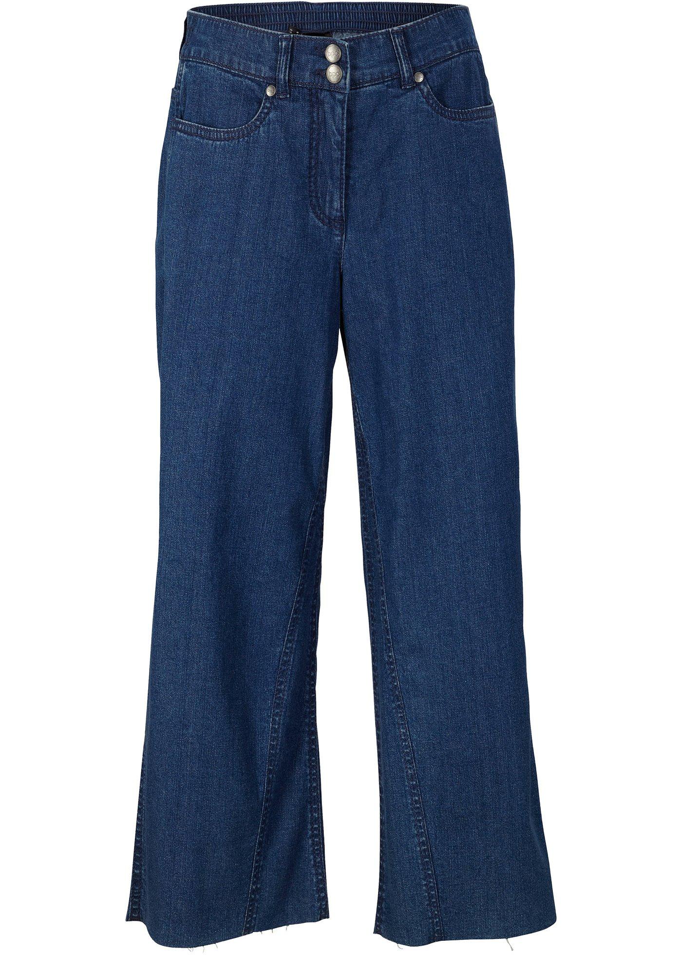 Jupe-culotte en jean avec taille confortable avec renfort