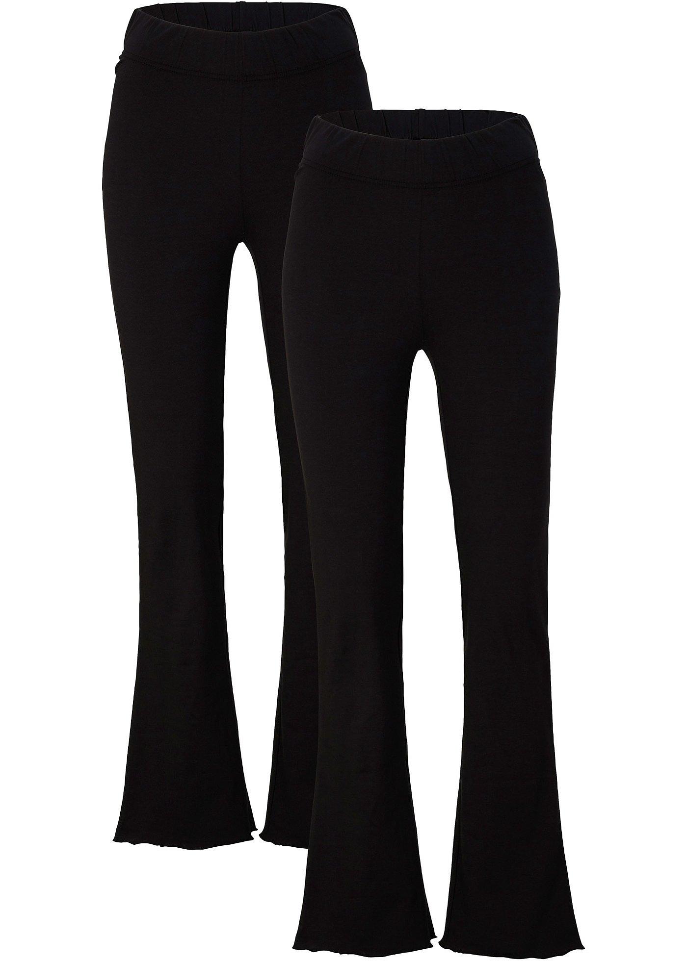 Image de Lot de 2 leggings évasés avec tour de taille confortable