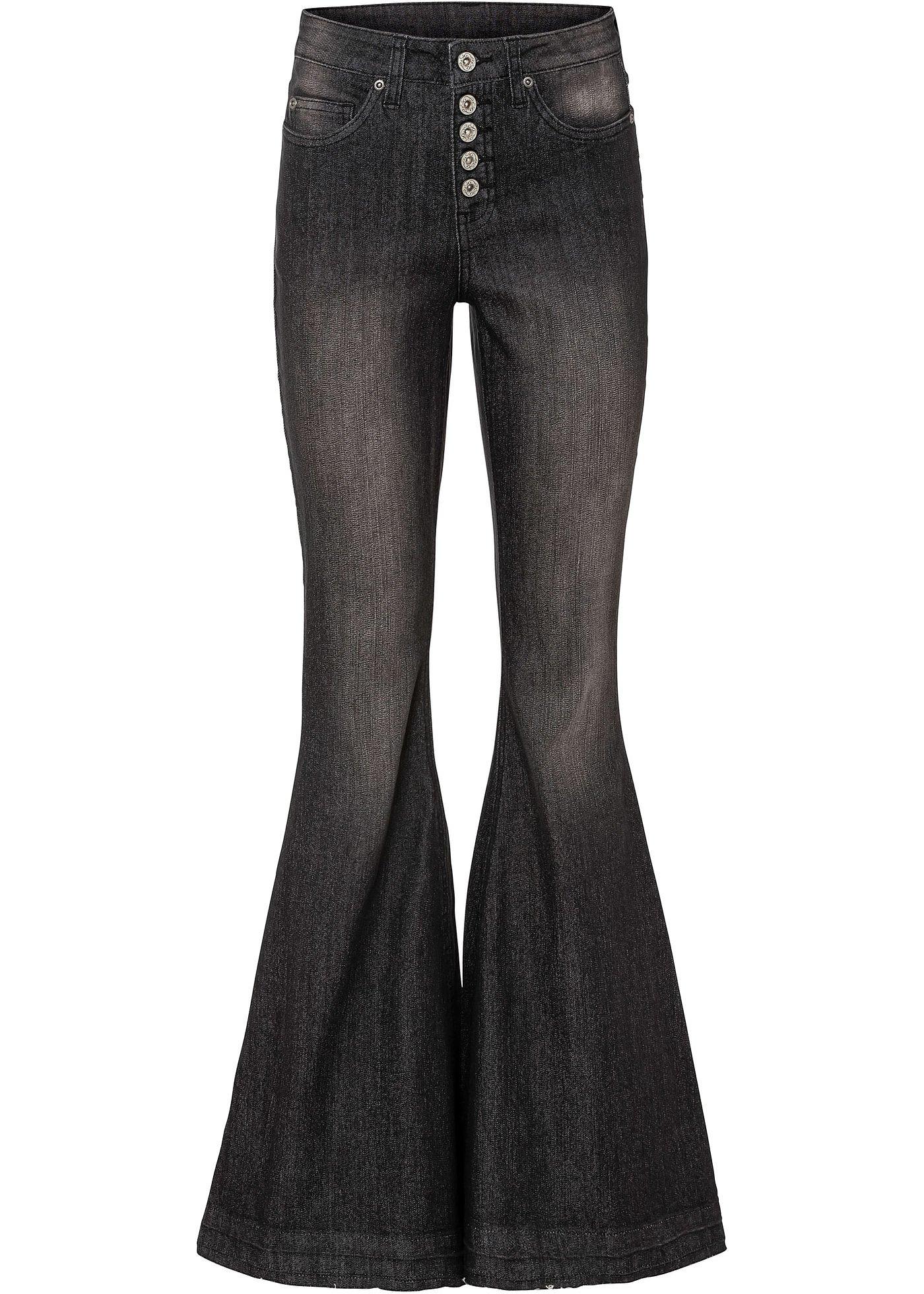 Jean évasé avec base à cru