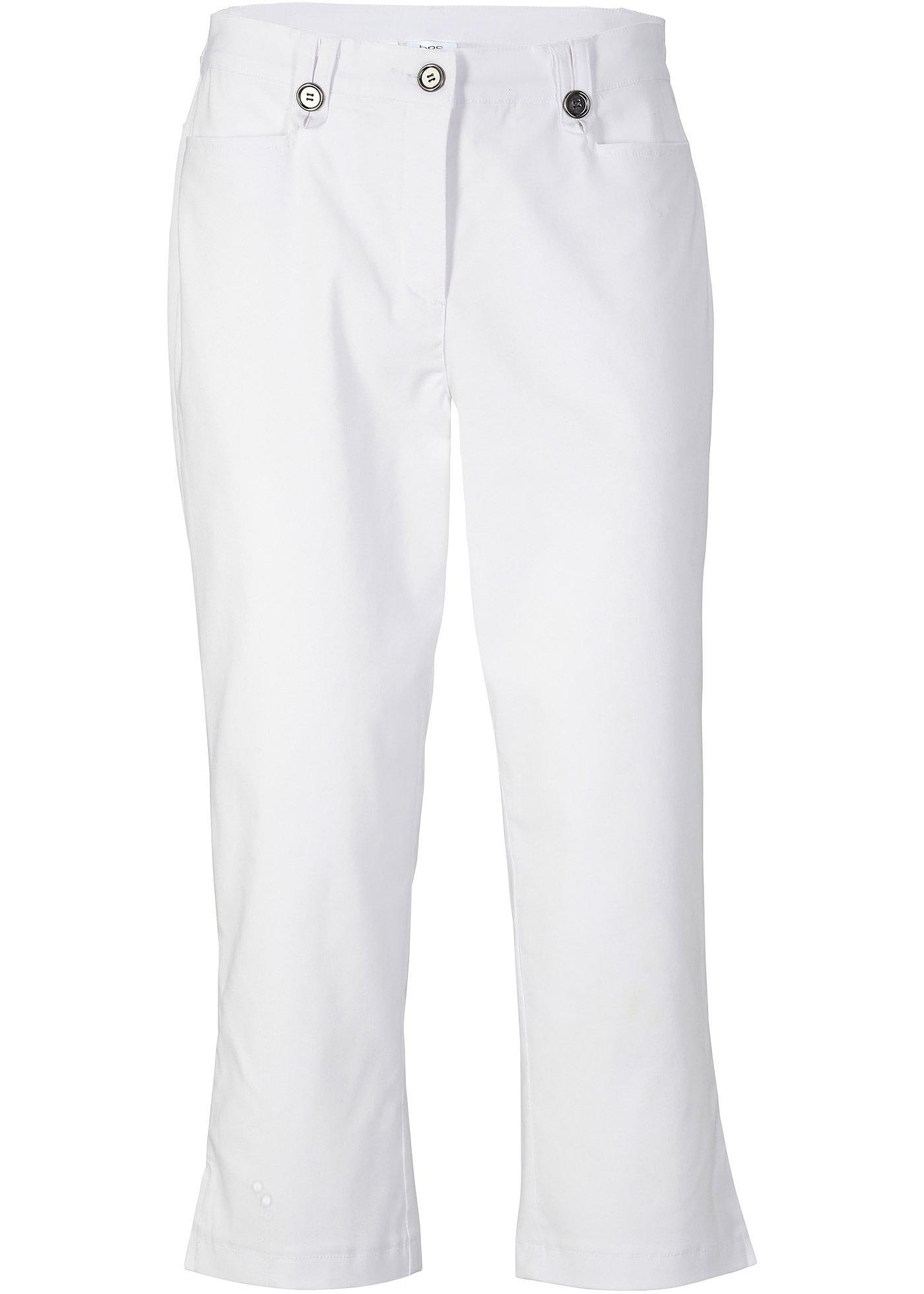 Pantalon sculptant en bengaline 3/4 avec fente et taille confortable