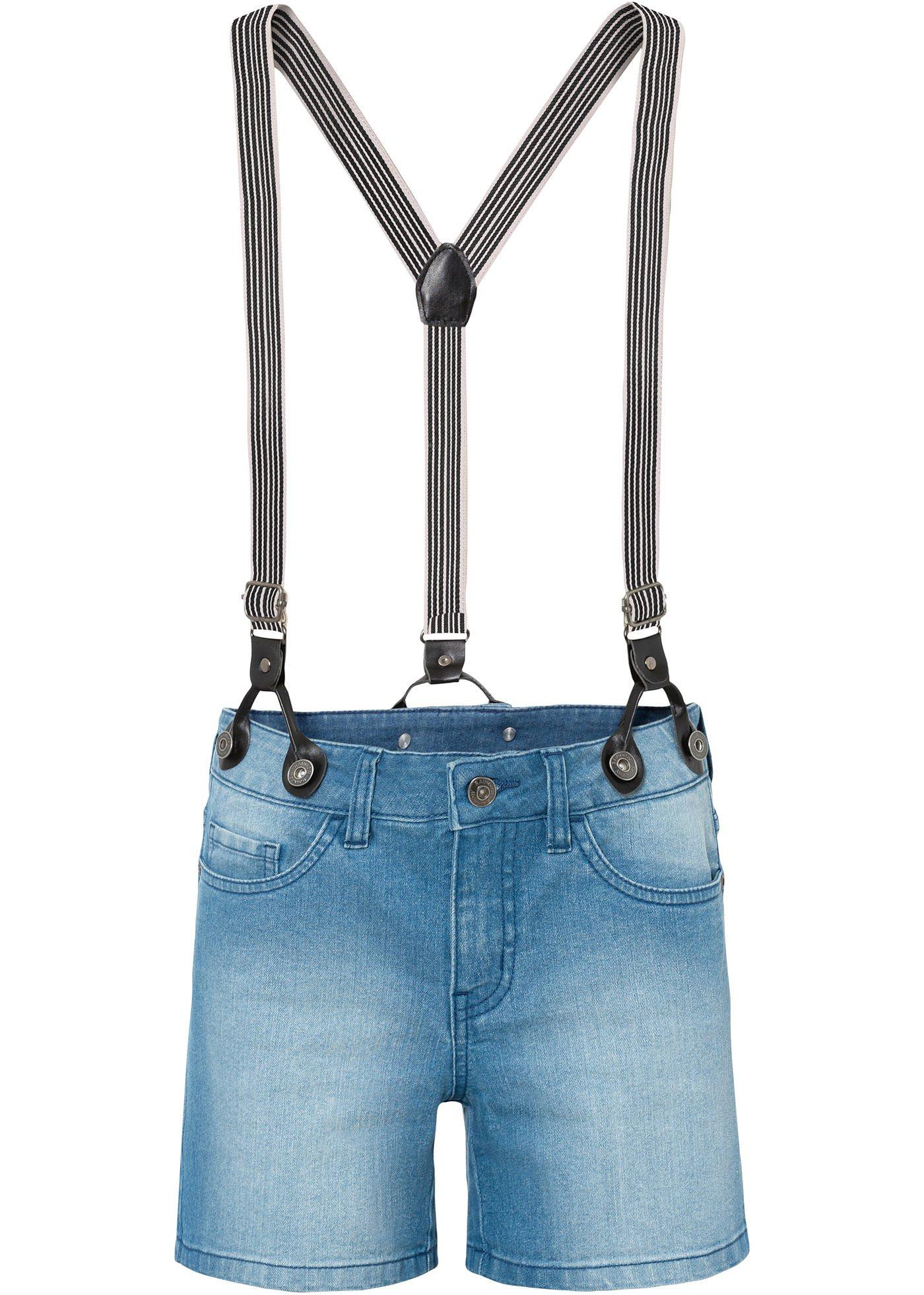 Short en jean avec bretelles