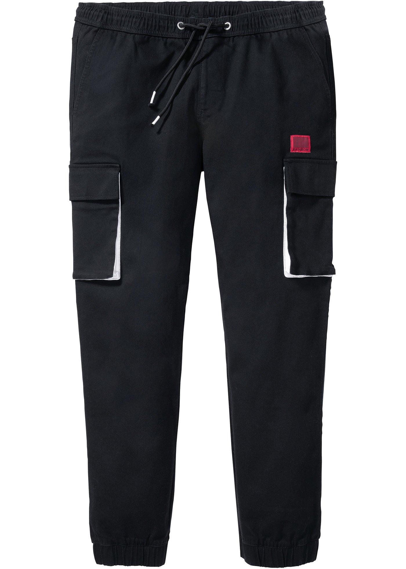 Pantalon cargo taille extensible, Loose Fit