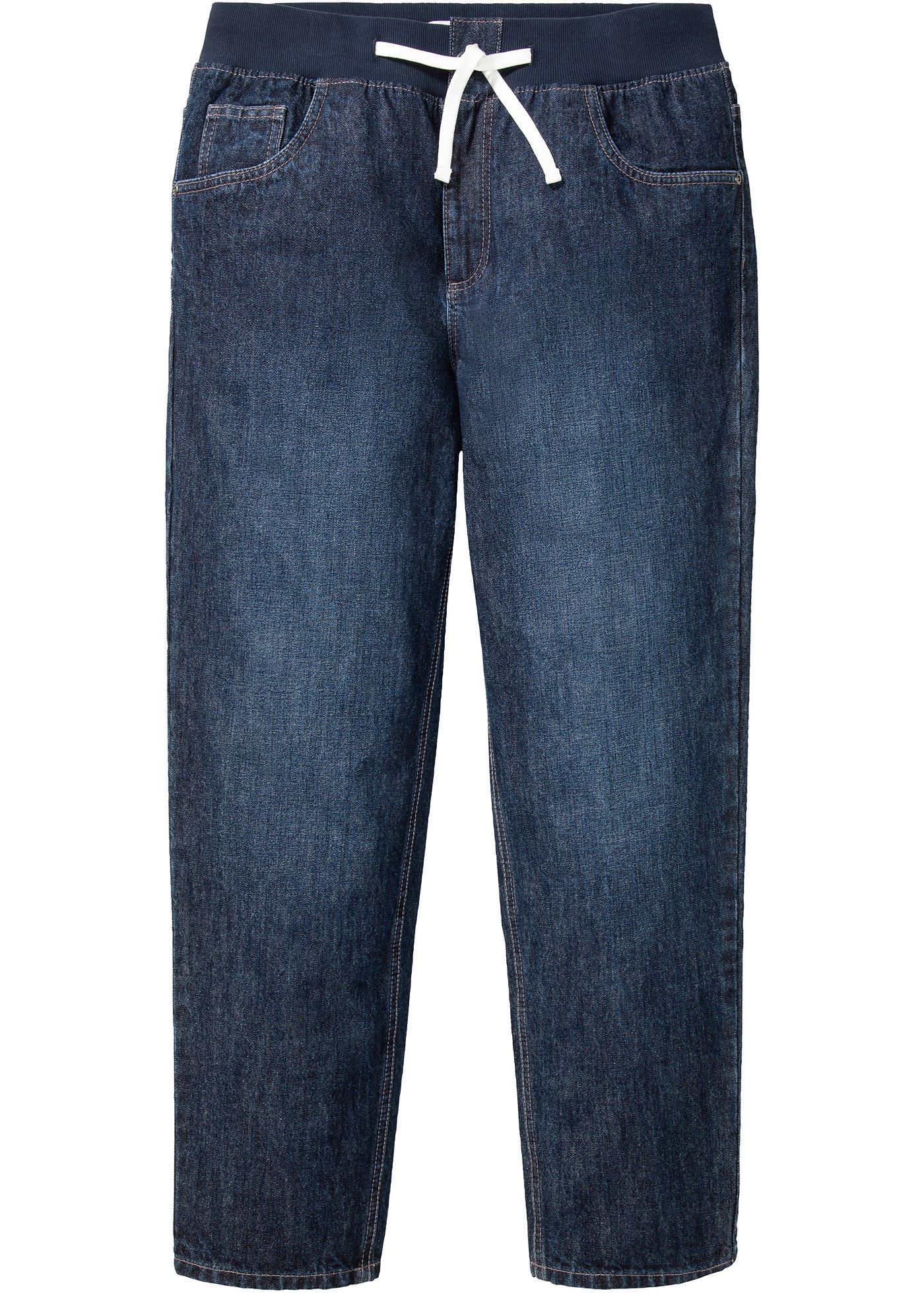 Jean à taille extensible Loose Fit, Tapered