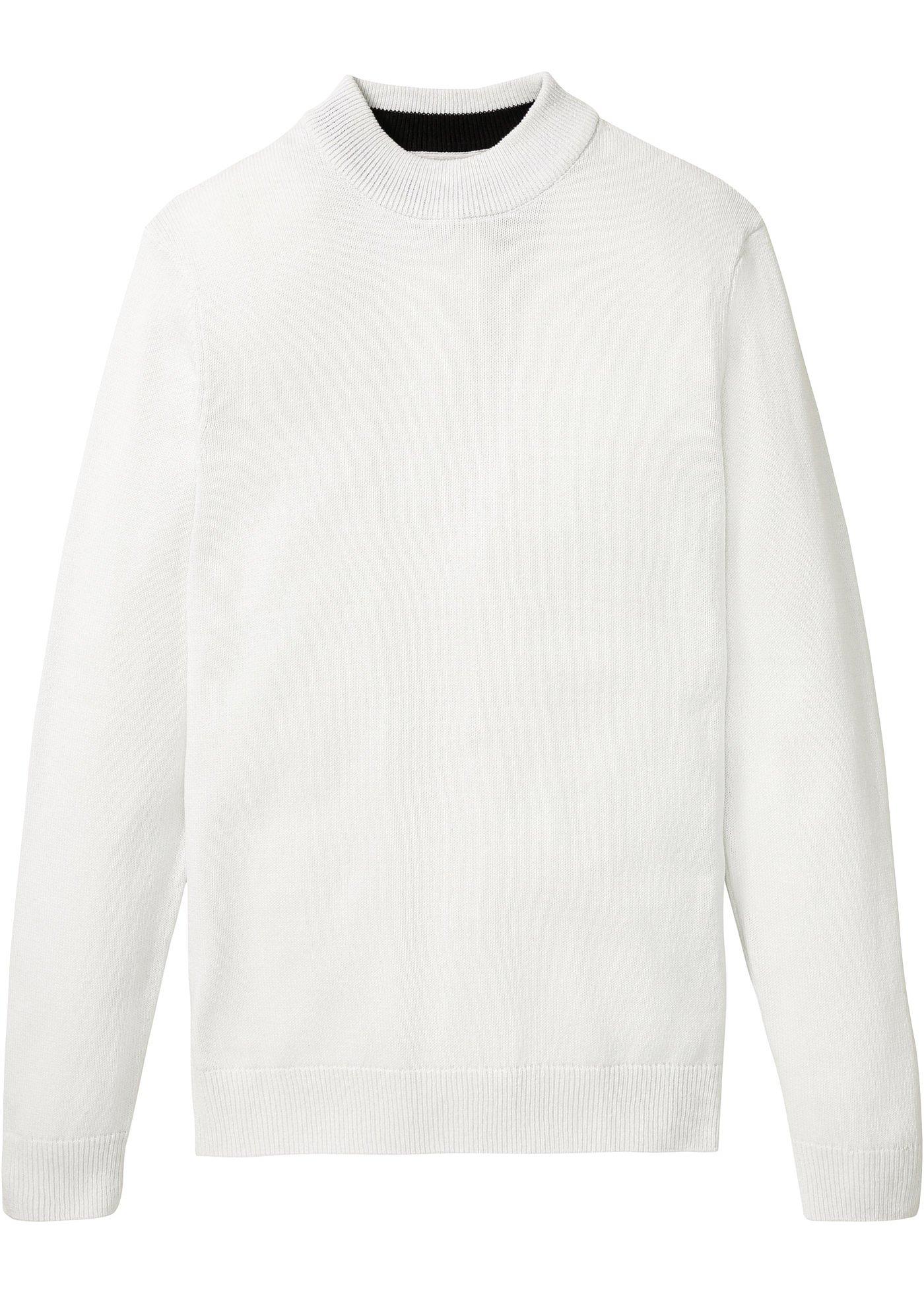 Pull en fine maille avec col montant Slim Fit