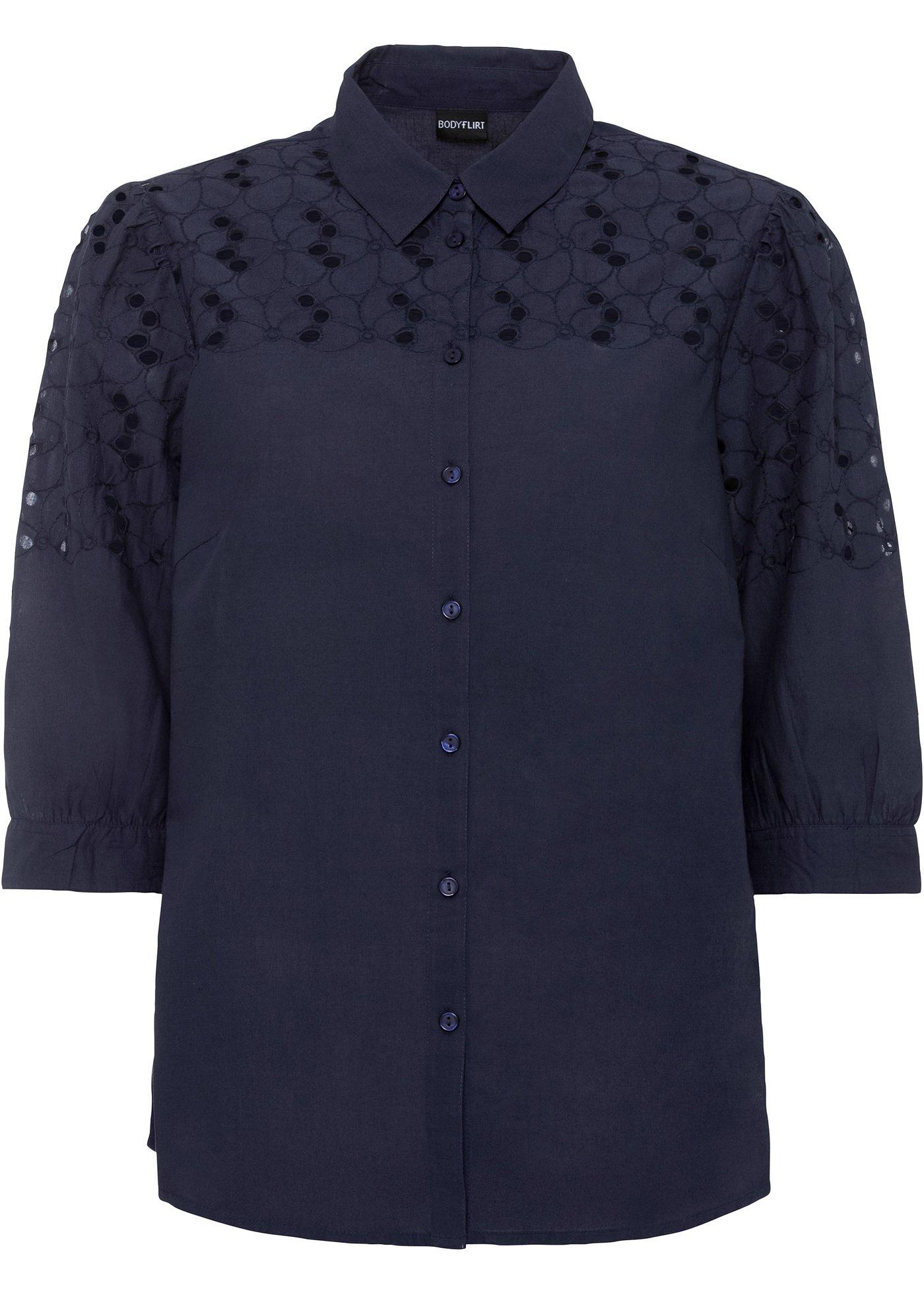 Blouse à broderie ajourée