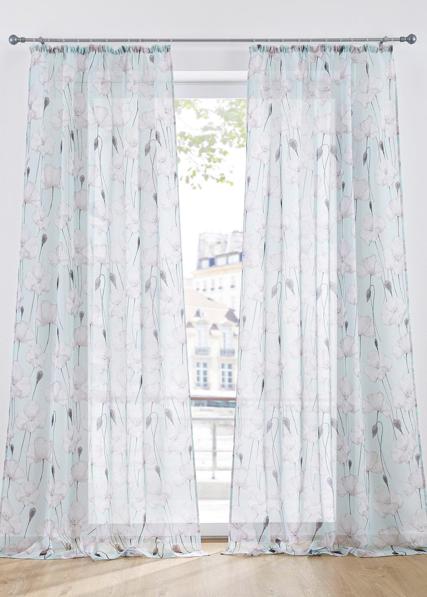 Voilage à motif floral (1 pce.)