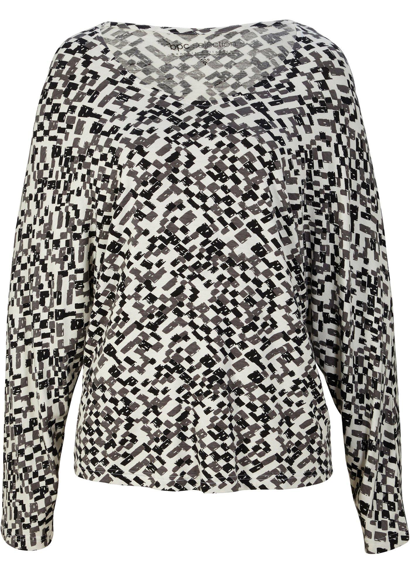 T-shirt manches chauve-souris à carreaux