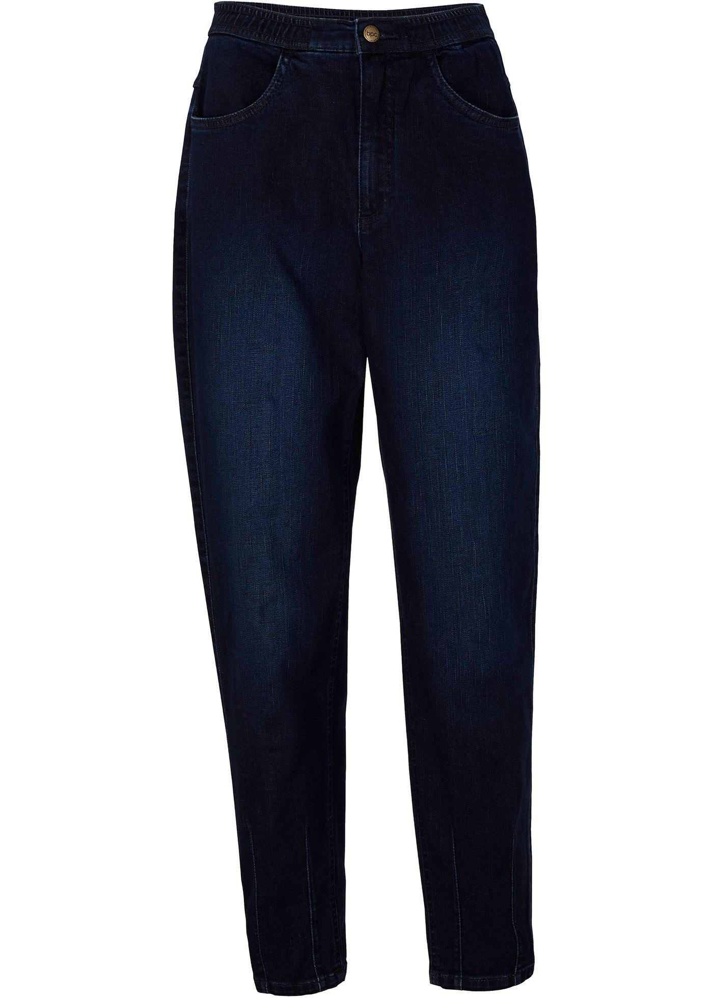 Jean taille haute avec jambes larges, taille confortable