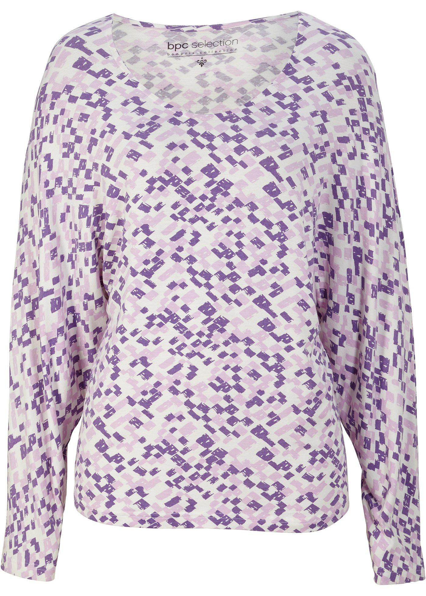 T-shirt manches chauve-souris à carreaux