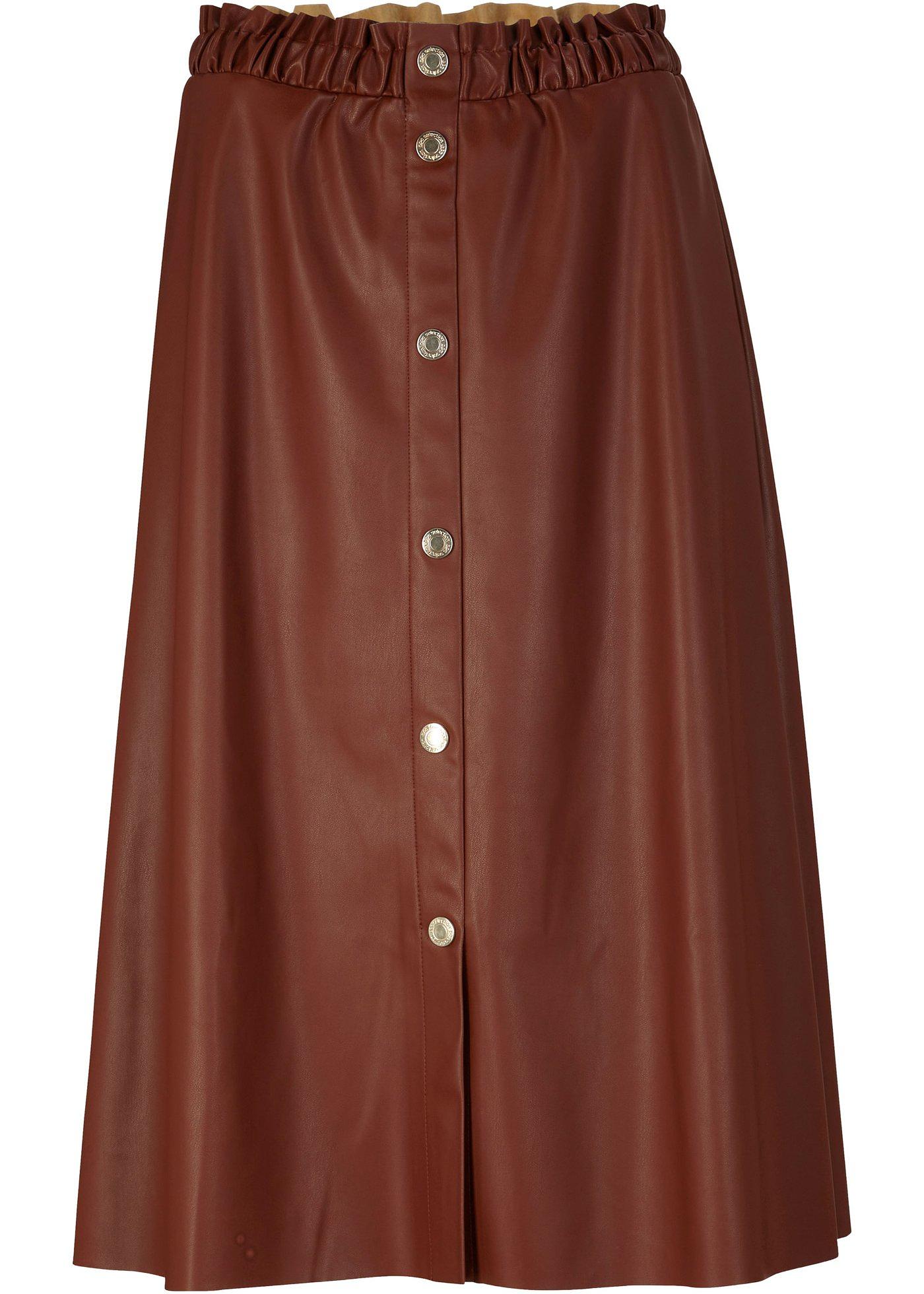 Jupe en synthétique imitation cuir