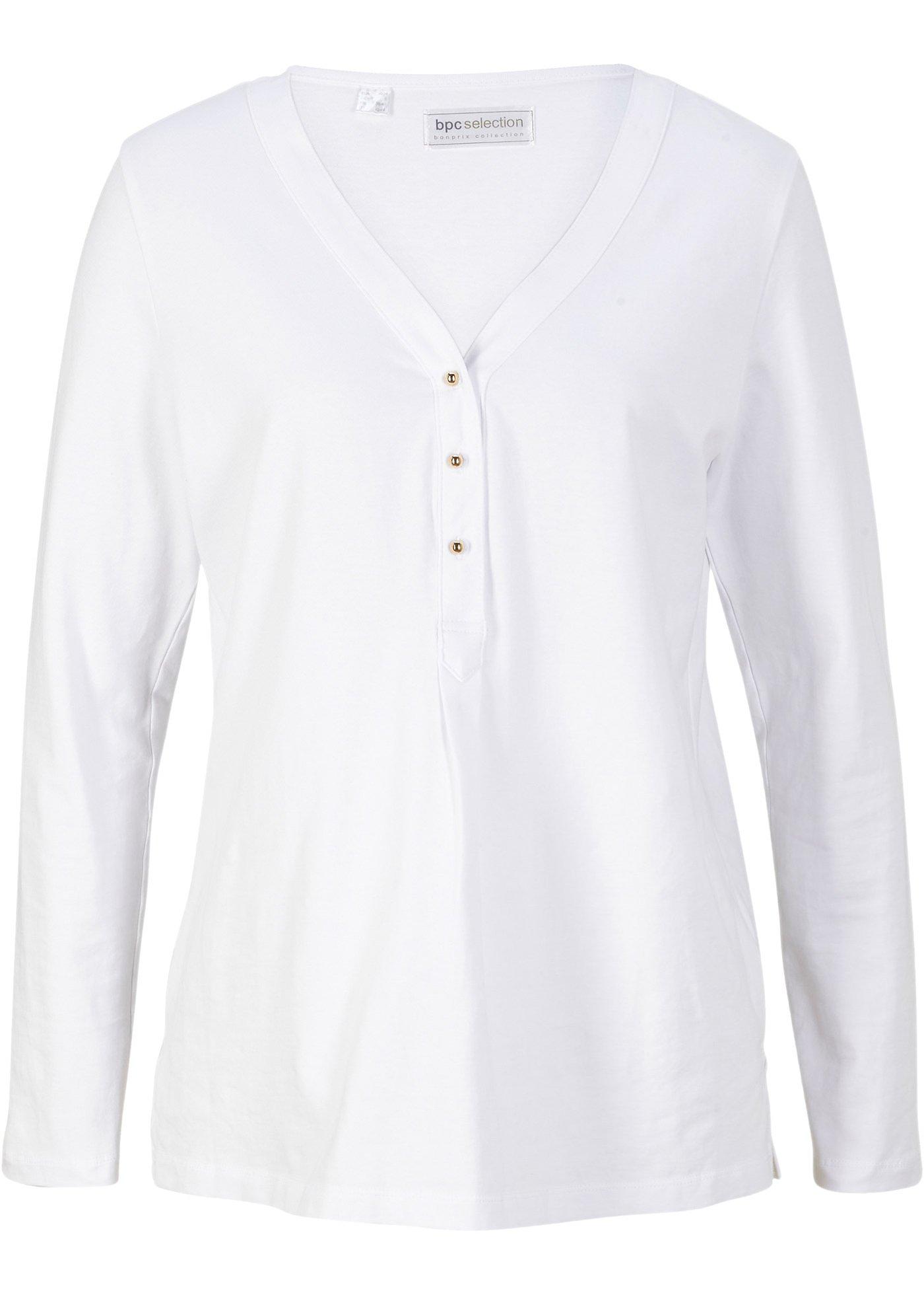 T-shirt manches longues avec boutons