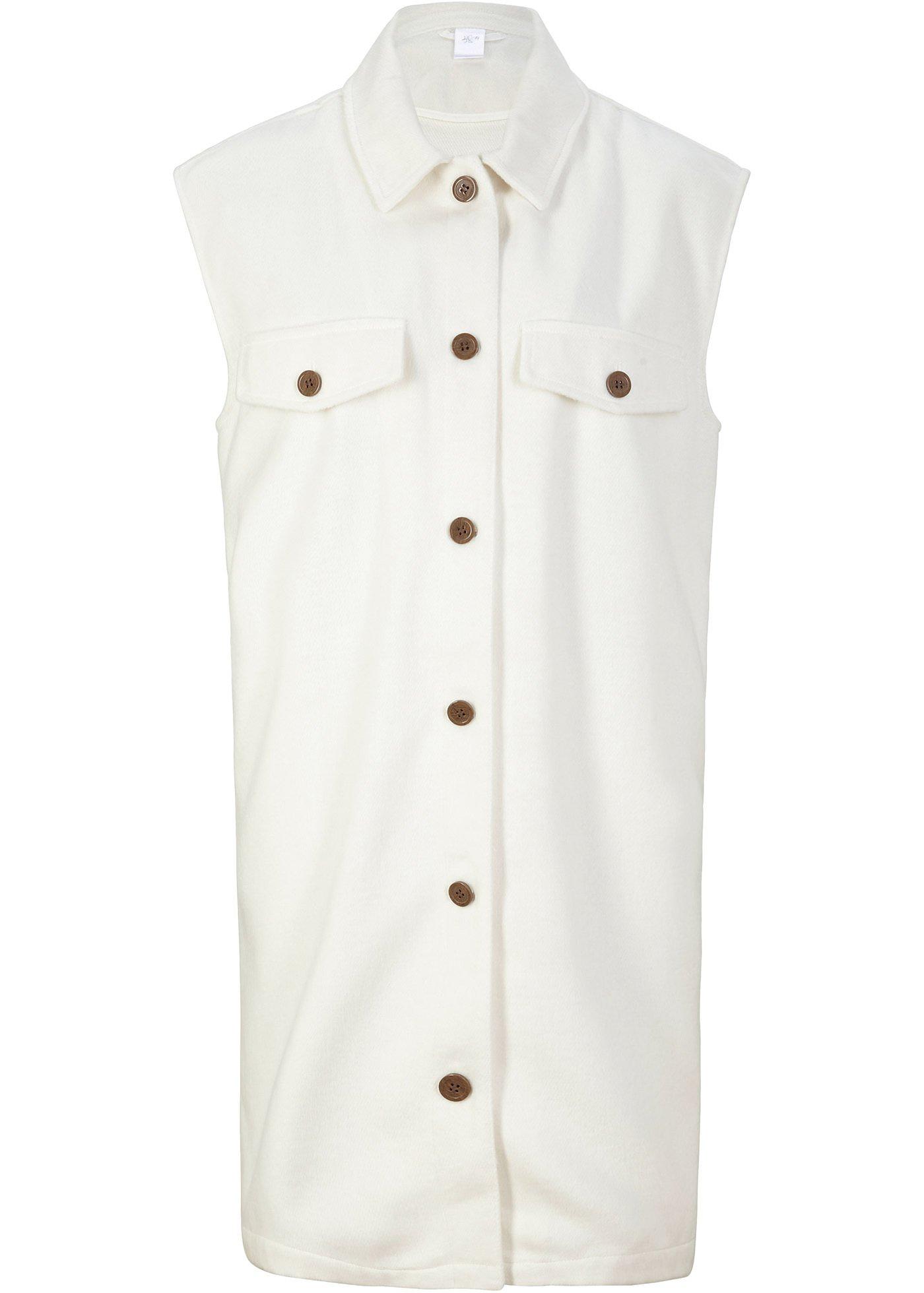 Gilet long sans manches de mi-saison