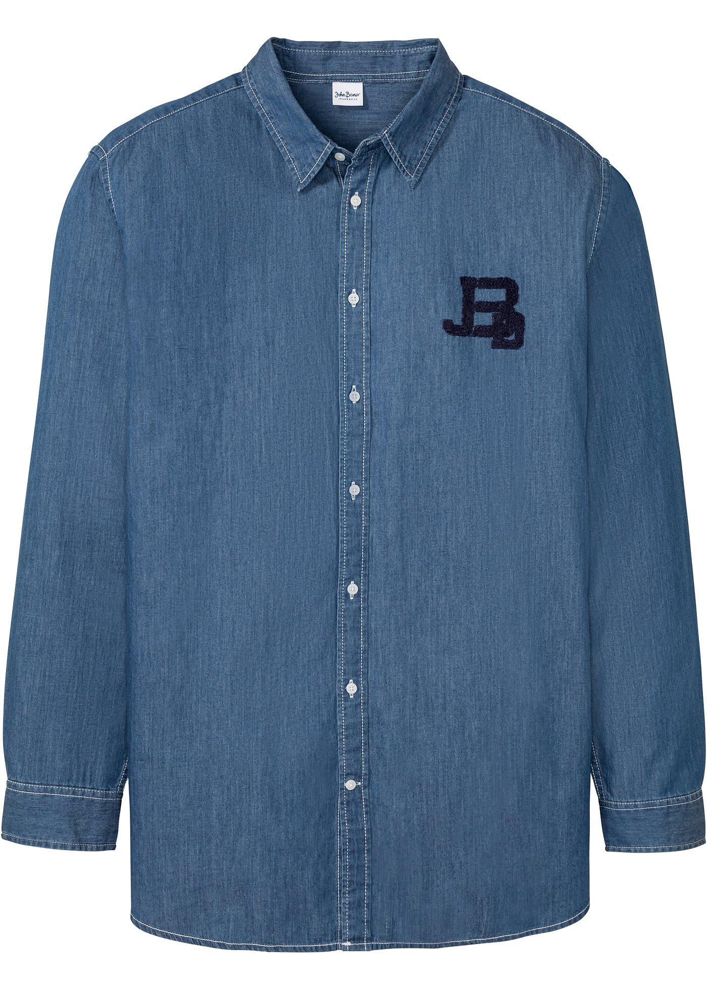 Chemise en jean avec application, manches longues
