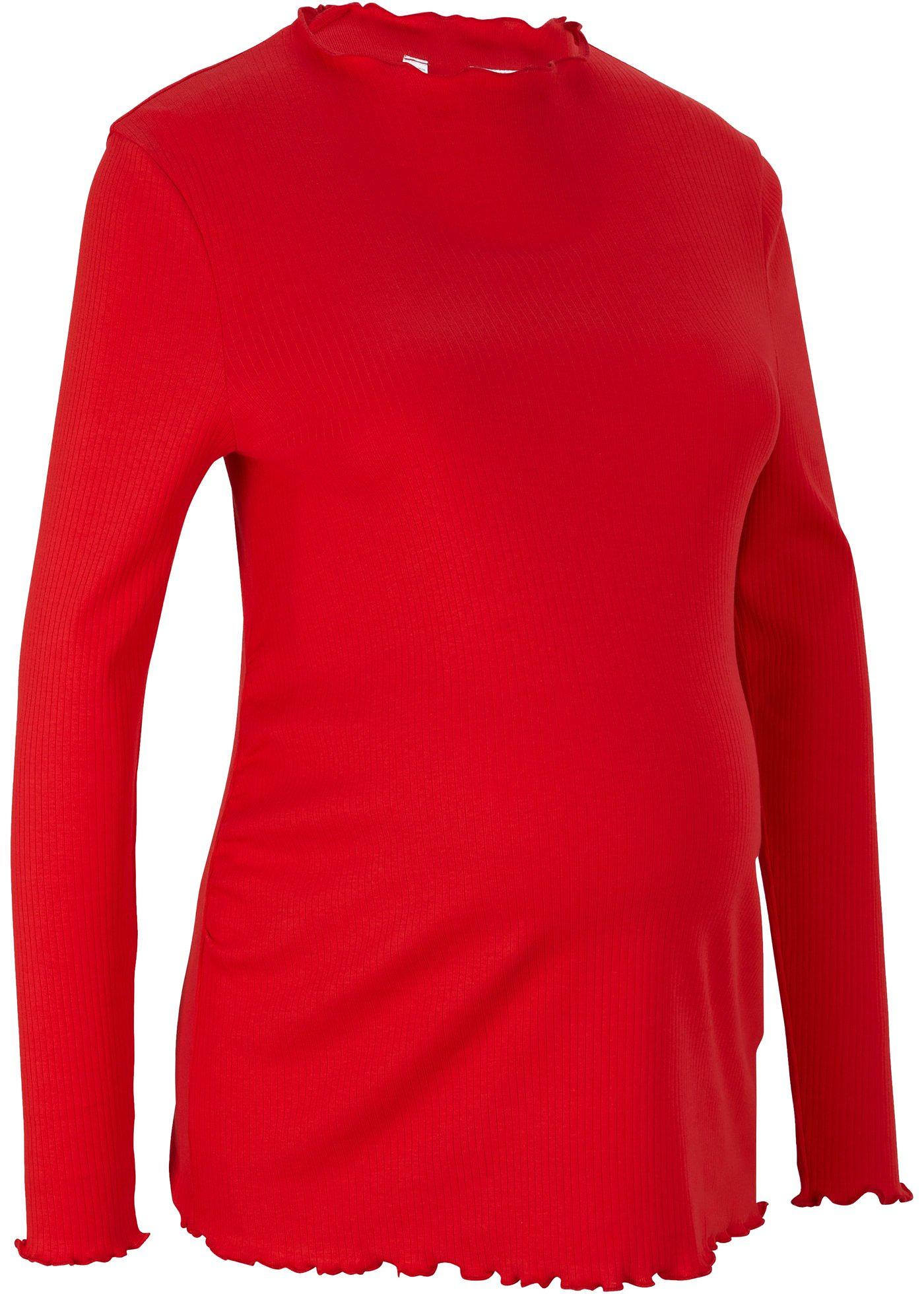 T-shirt de grossesse à col roulé en coton