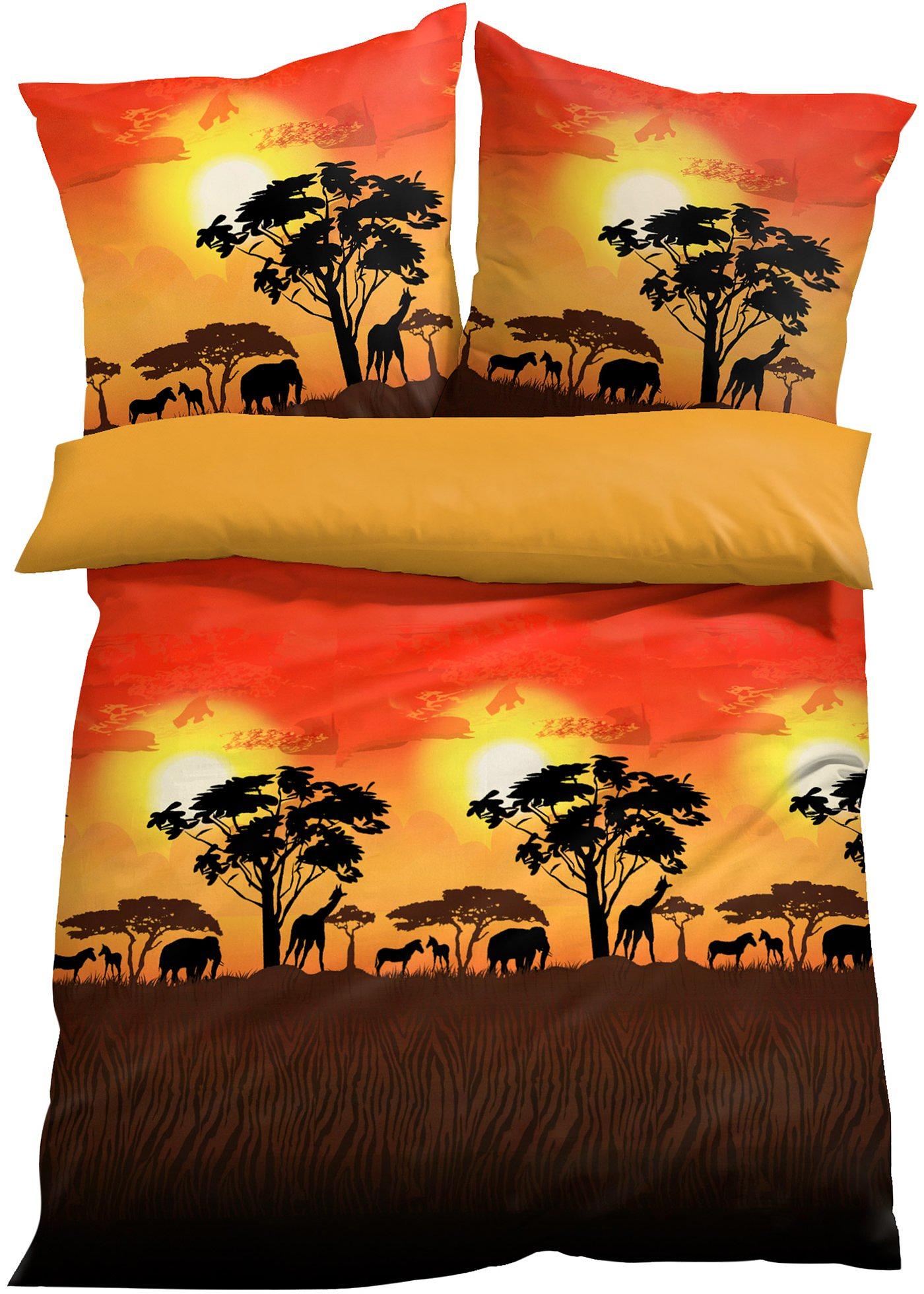 Parure de lit réversible avec motif safari
