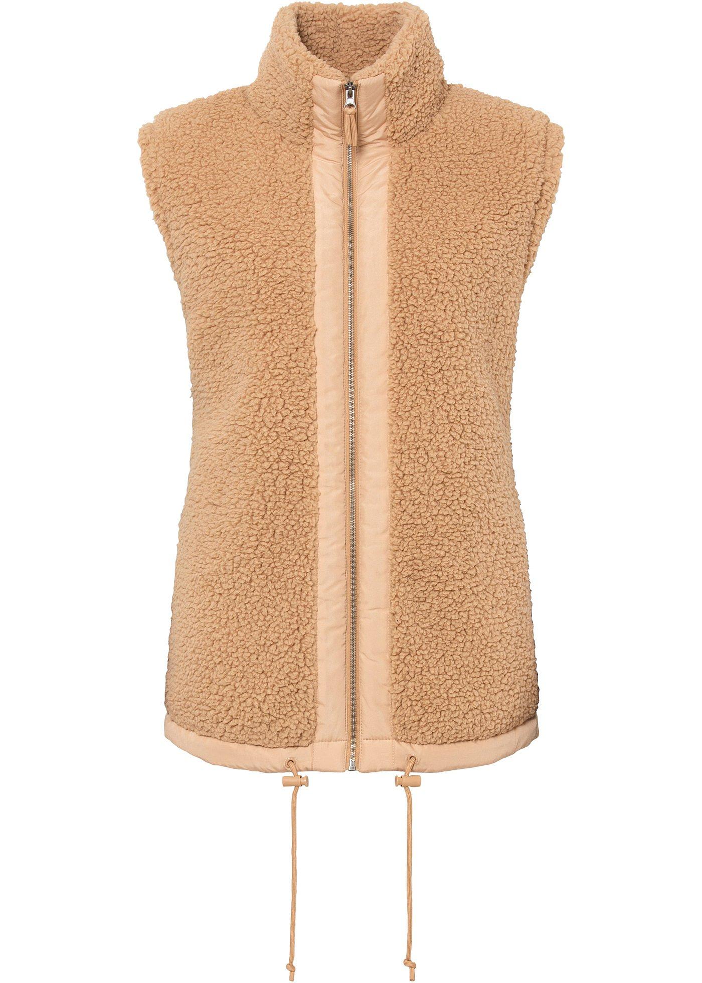 Gilet sans manches en maille peluche