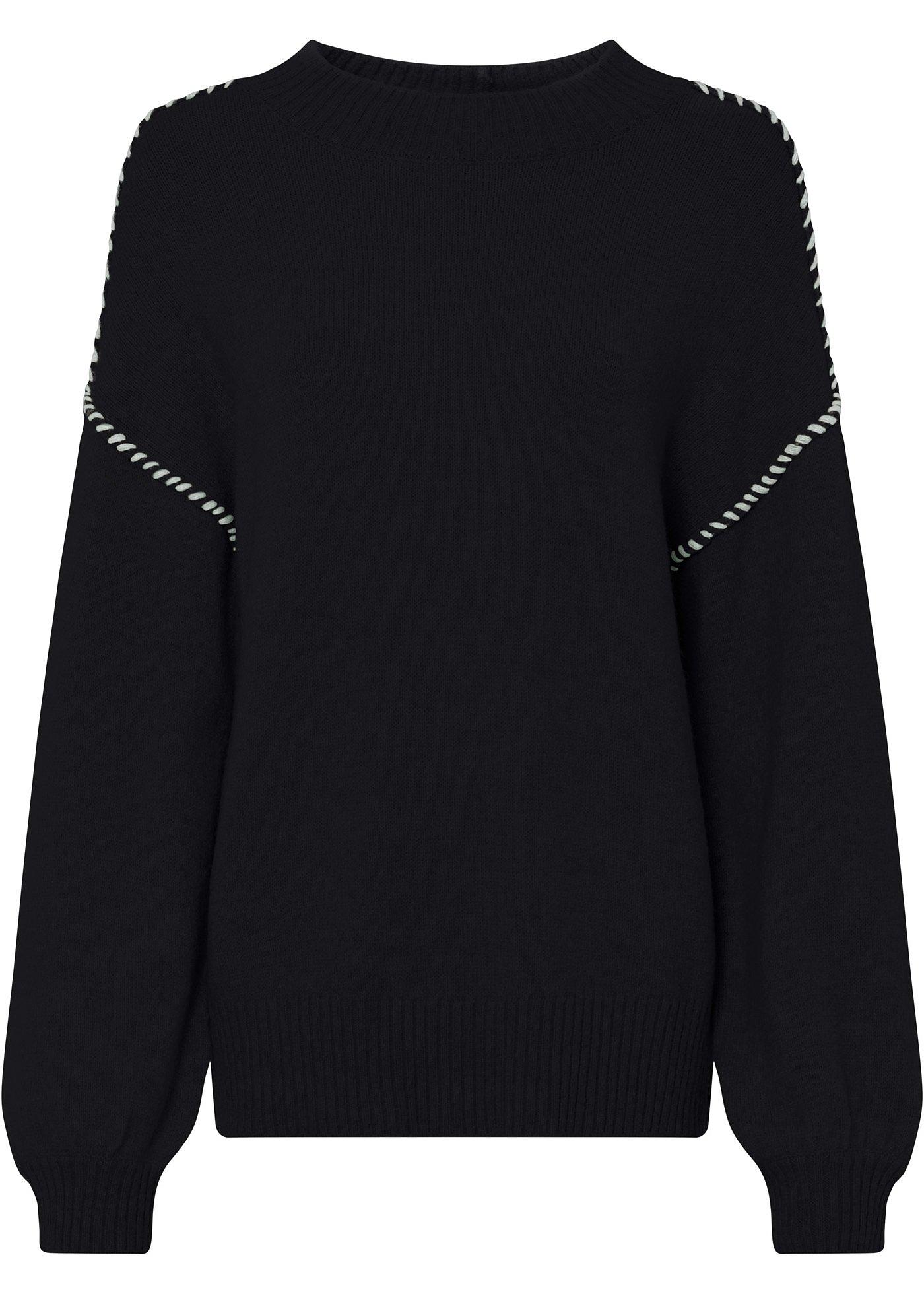 Pull avec couture contrastante