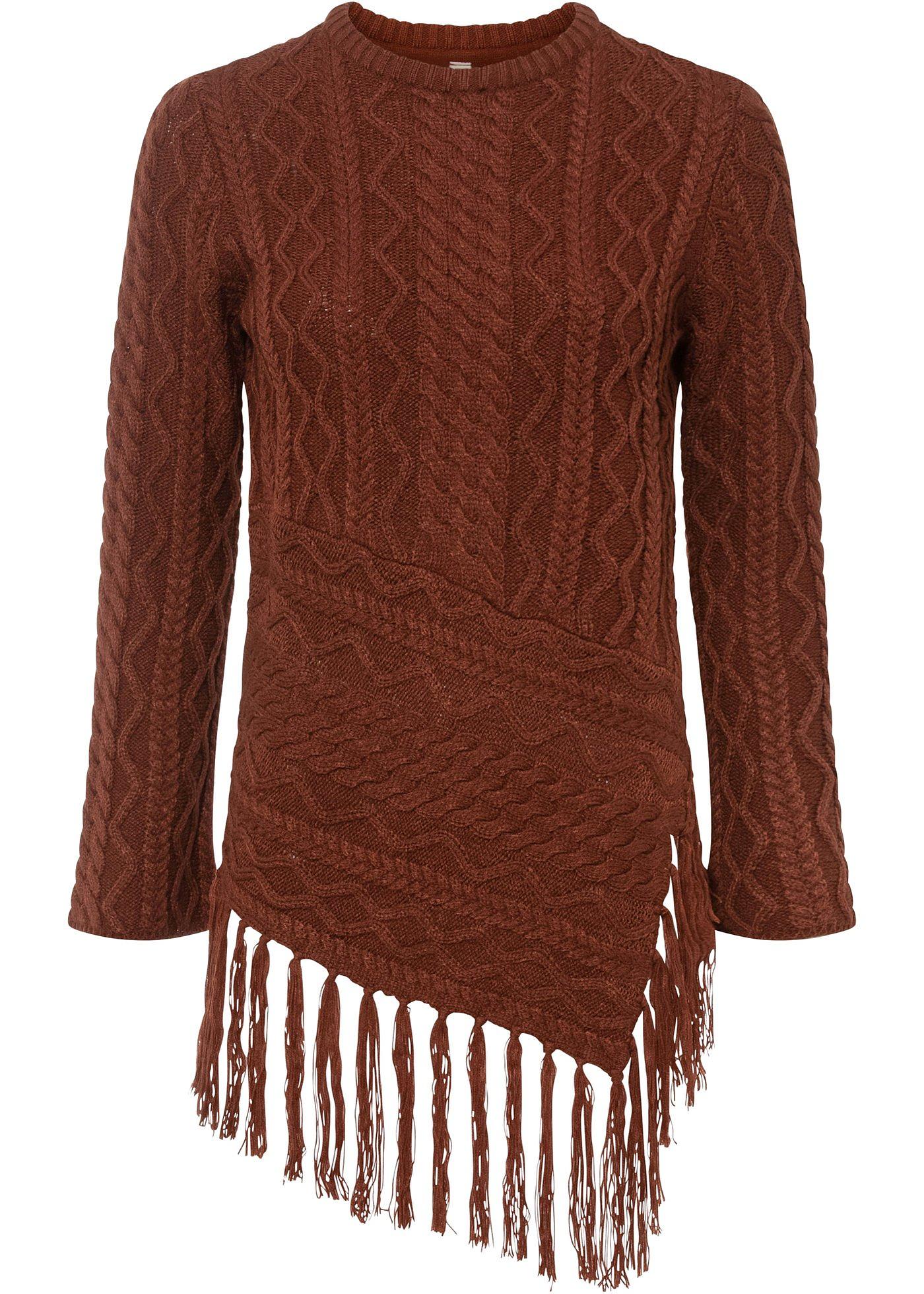 Pull en maille avec franges