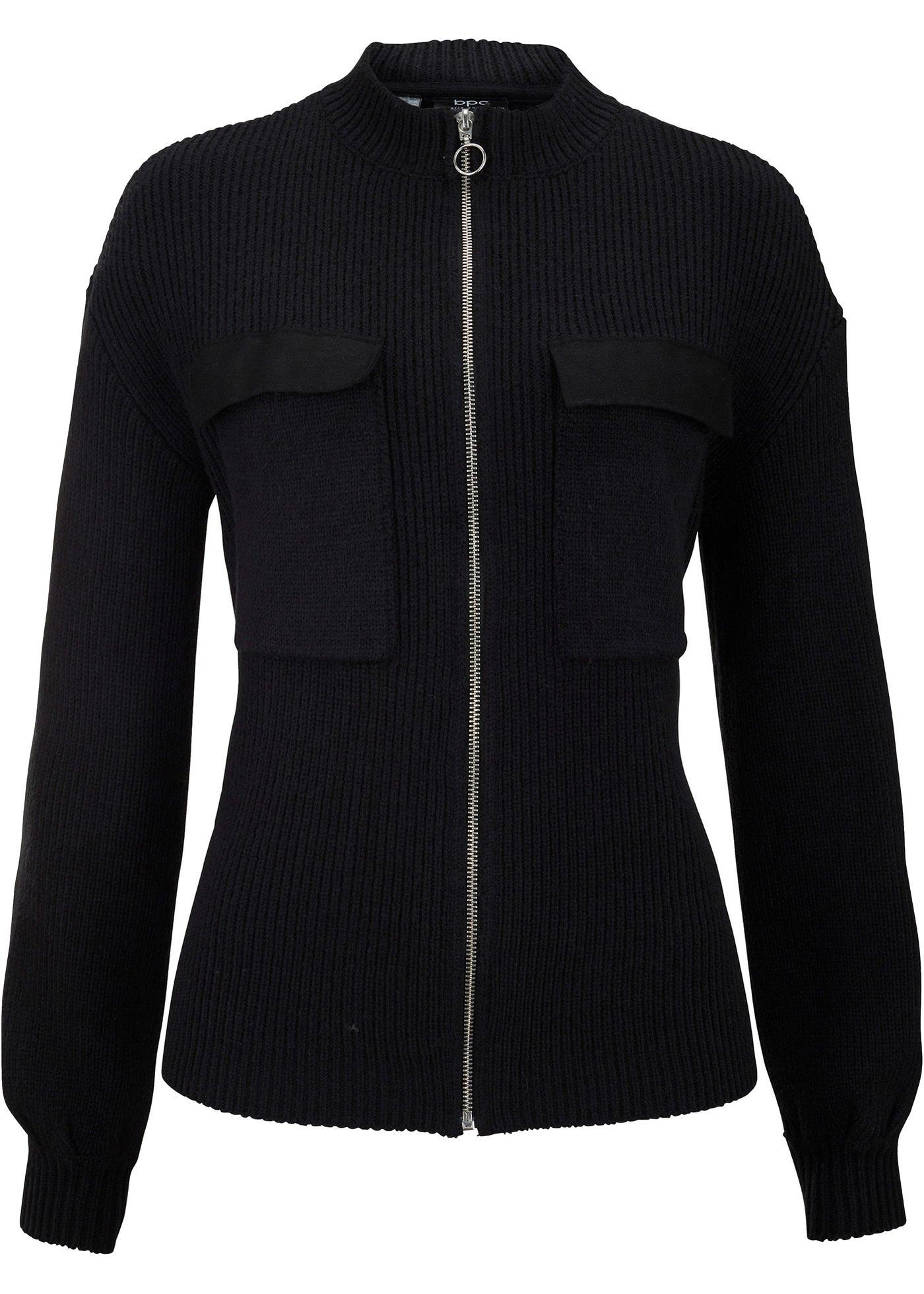 Gilet en maille à col montant