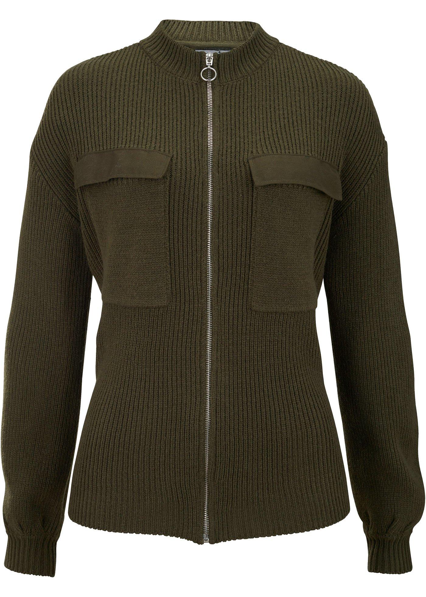 Gilet en maille à col montant