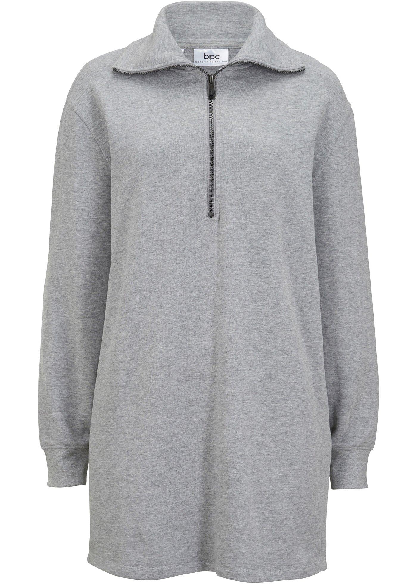 Sweat camionneur long avec polyester recyclé et longue fente