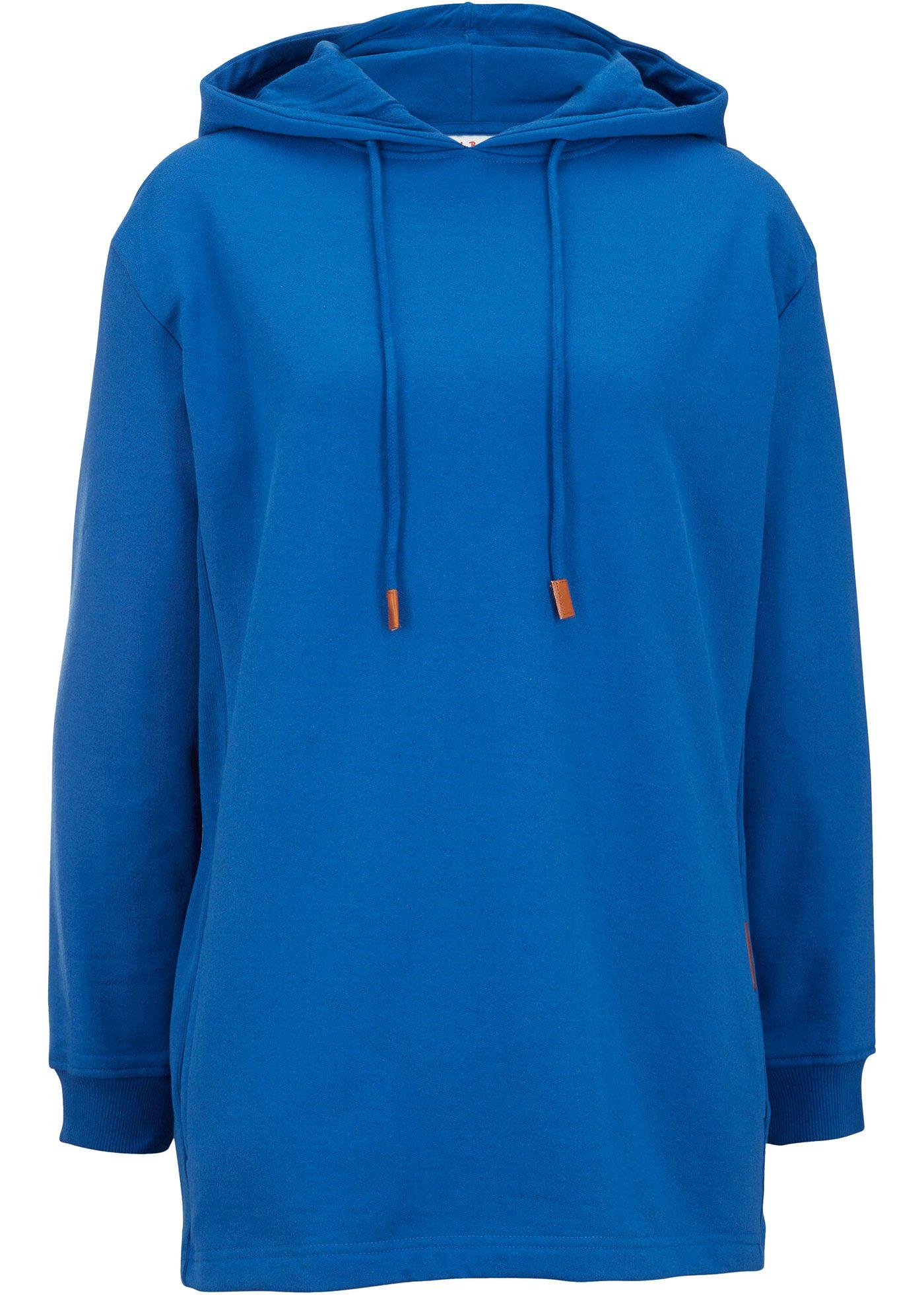 Sweat-shirt à capuche avec empiècements côtelés