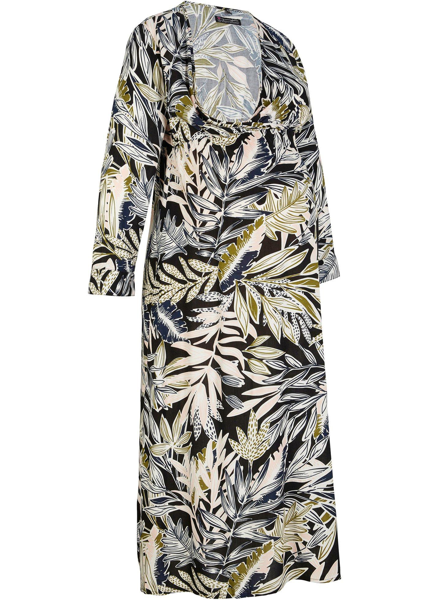 Robe de grossesse et d'allaitement longueur midi en viscose