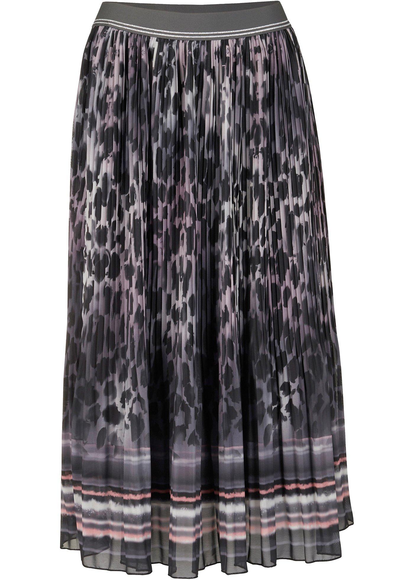 Jupe plissée avec imprimé léopard