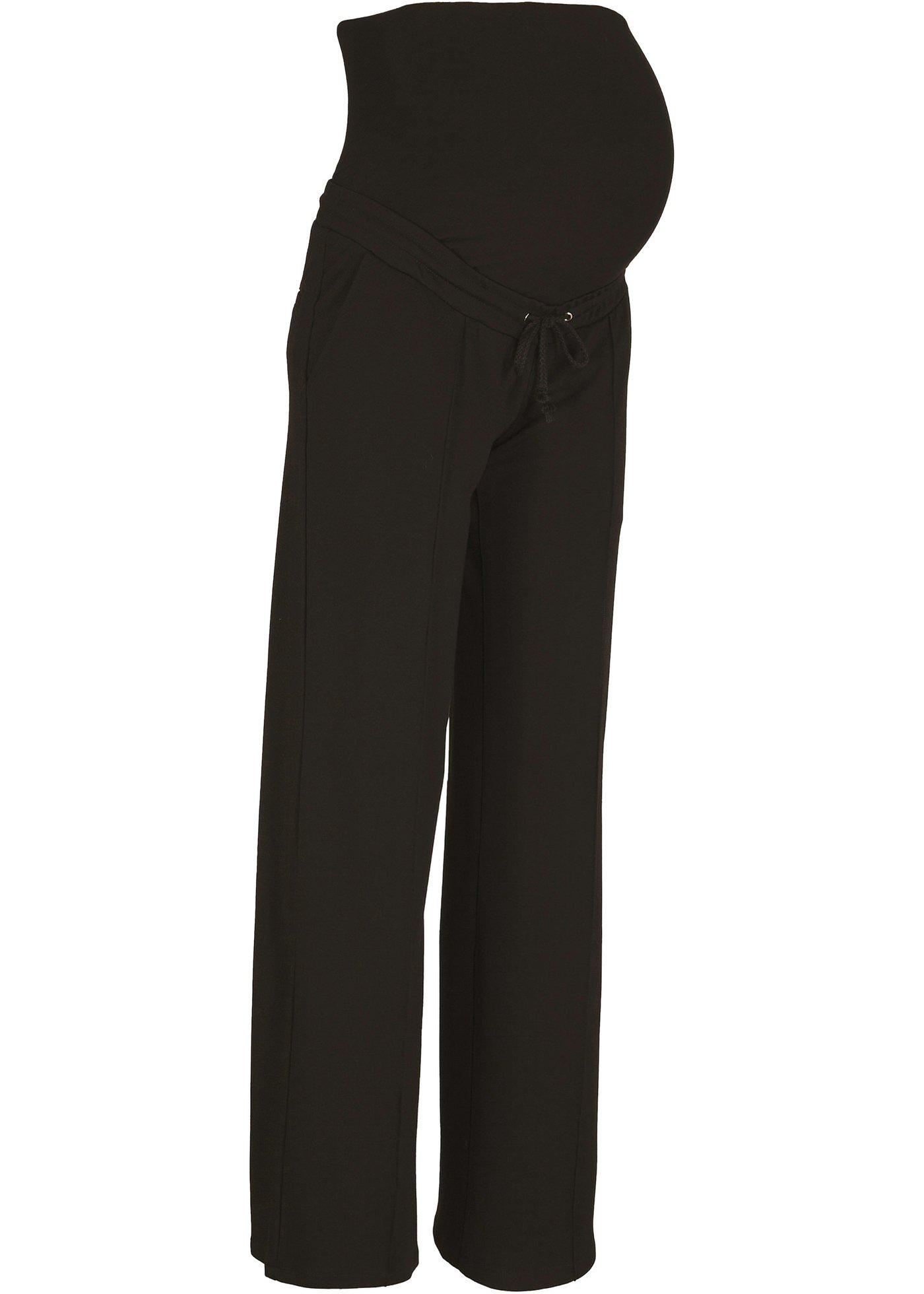 Pantalon de grossesse en Punto di Roma, jambes larges