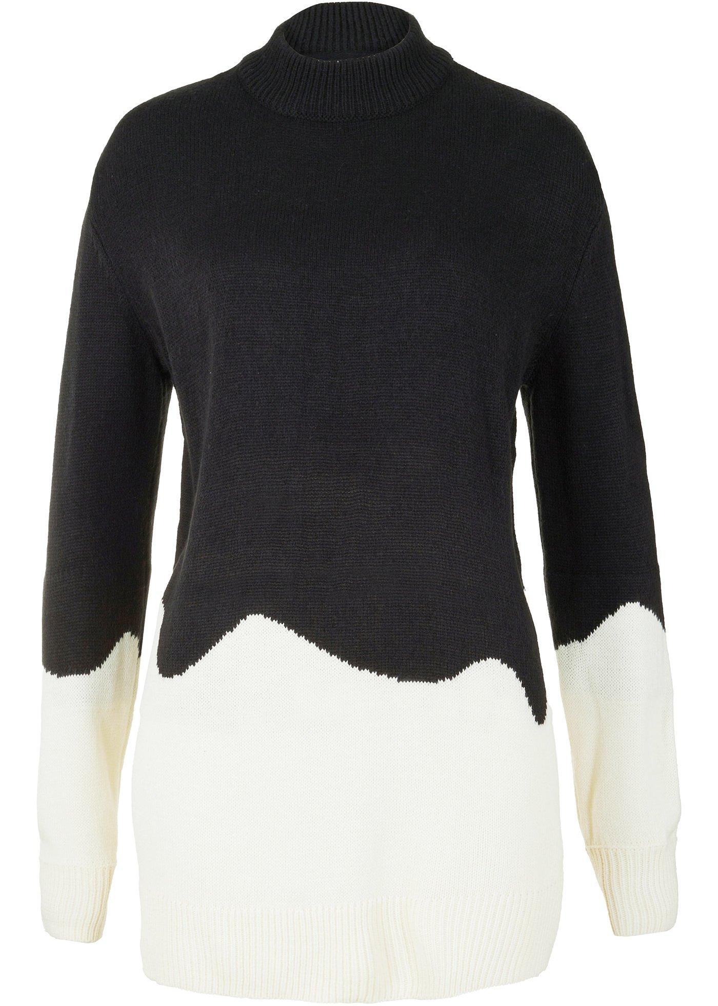 Pull à col montant et manches ballon