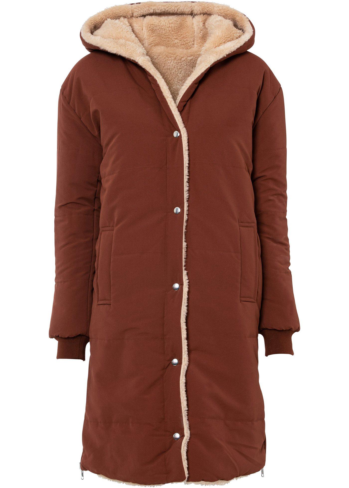 Manteau matelassé réversible avec synthétique imitation fourrure