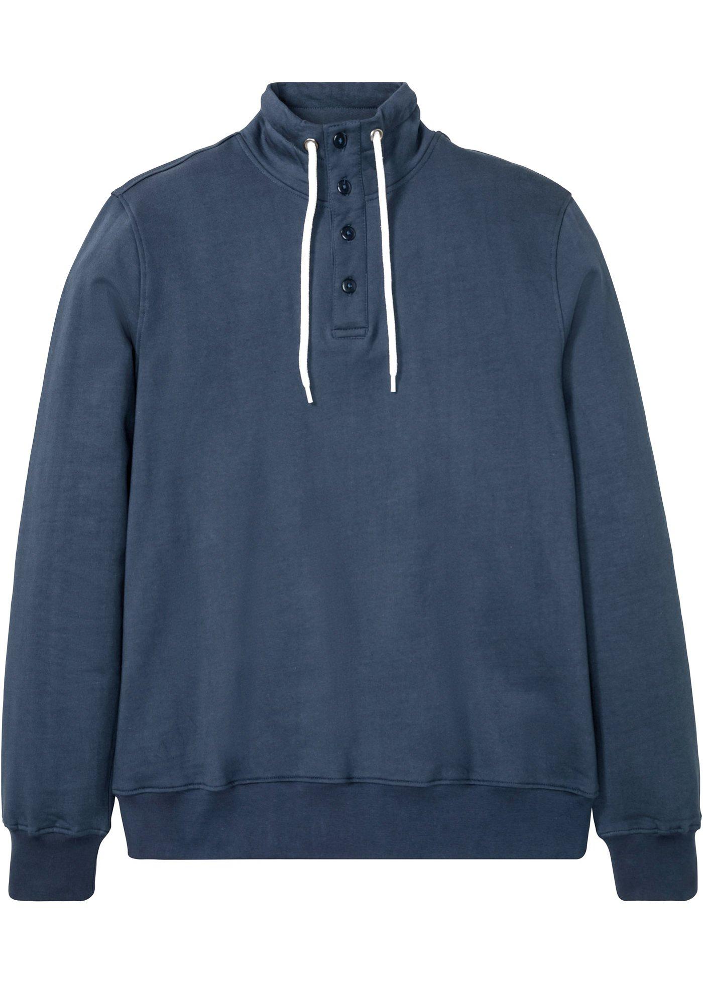 Sweat-shirt avec patte de boutonnage