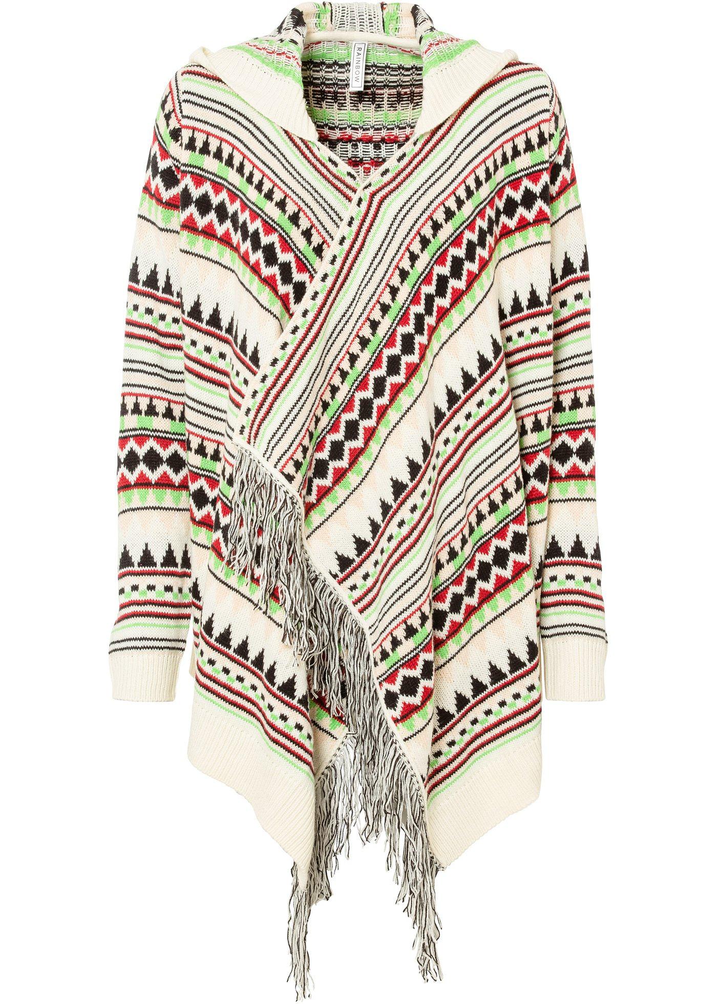 Gilet en maille avec franges