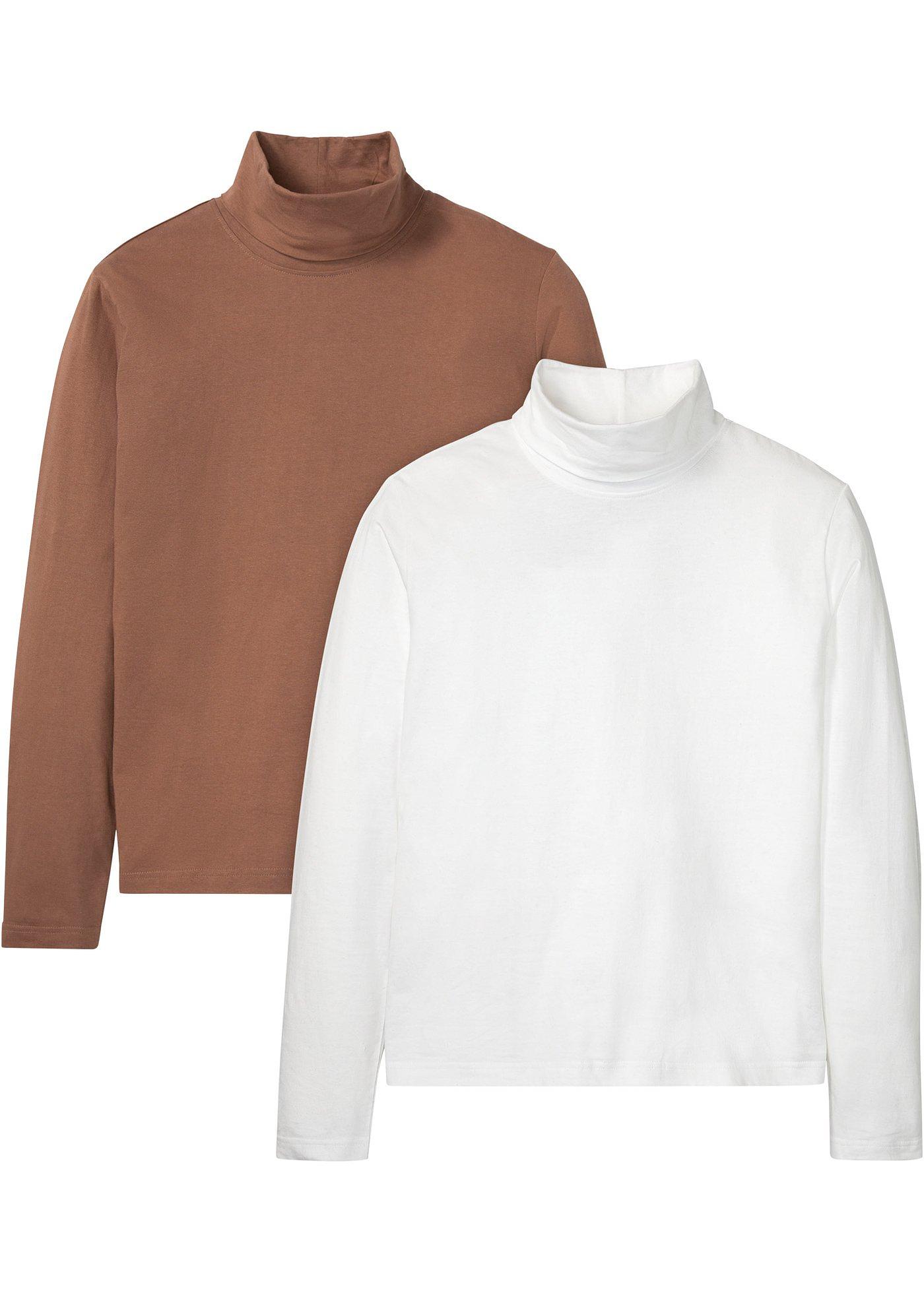 Lot de 2 T-shirts manches longues à col roulé