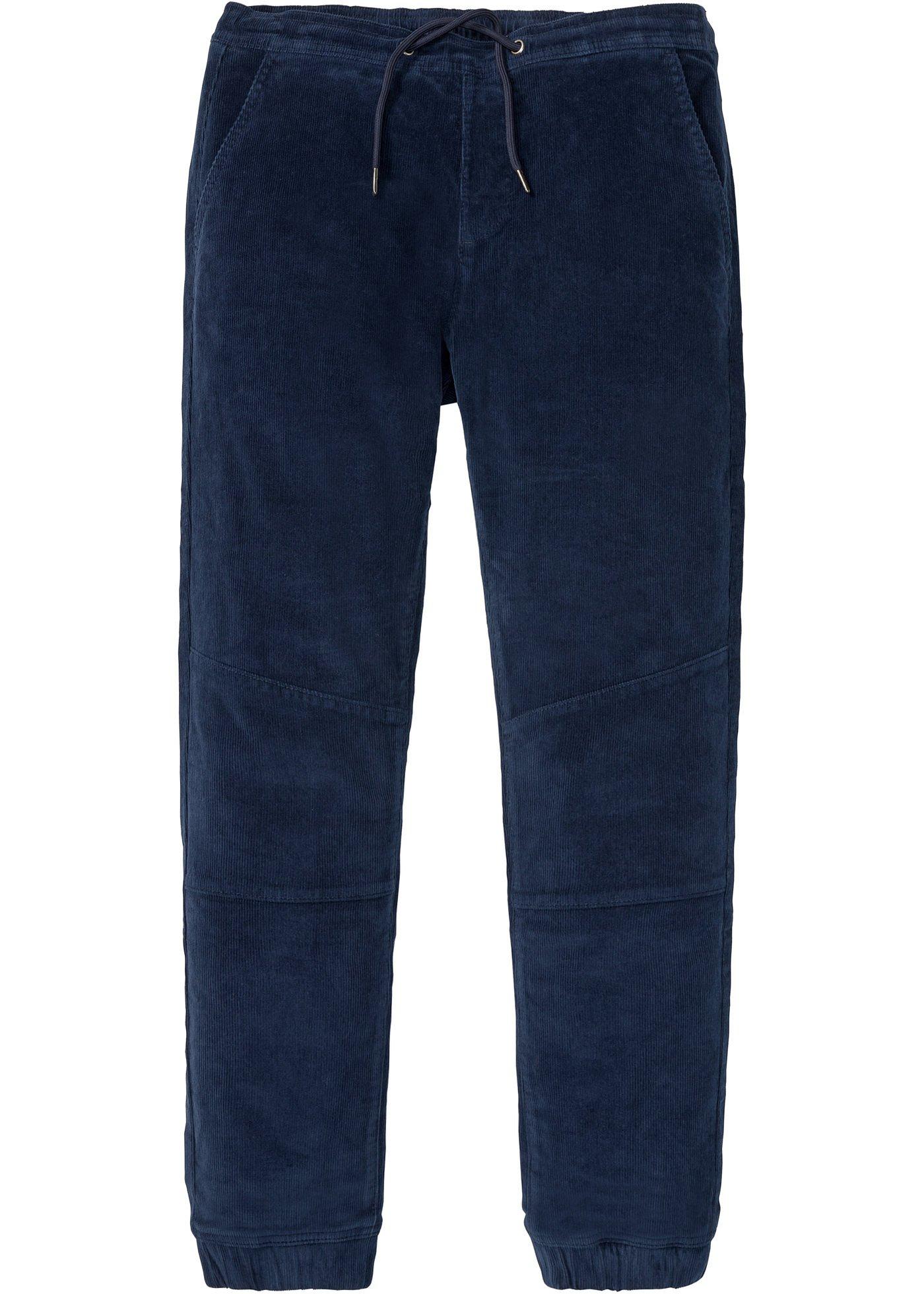 Pantalon en velours côtelé taille extensible Slim Fit, Straight