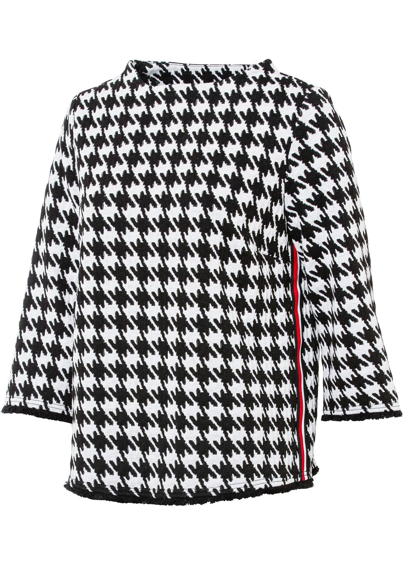 Pull à motif pied-de-poule