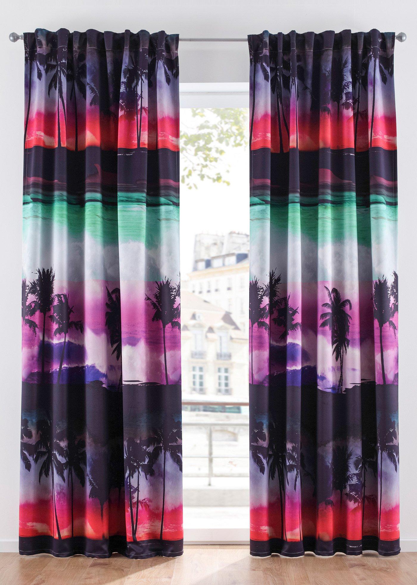 Panneau occultant avec palmiers (1 pce.)