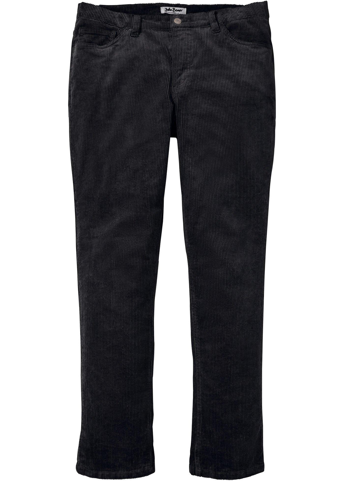 Pantalon velours côtelé extensible Classic Fit, Tapered