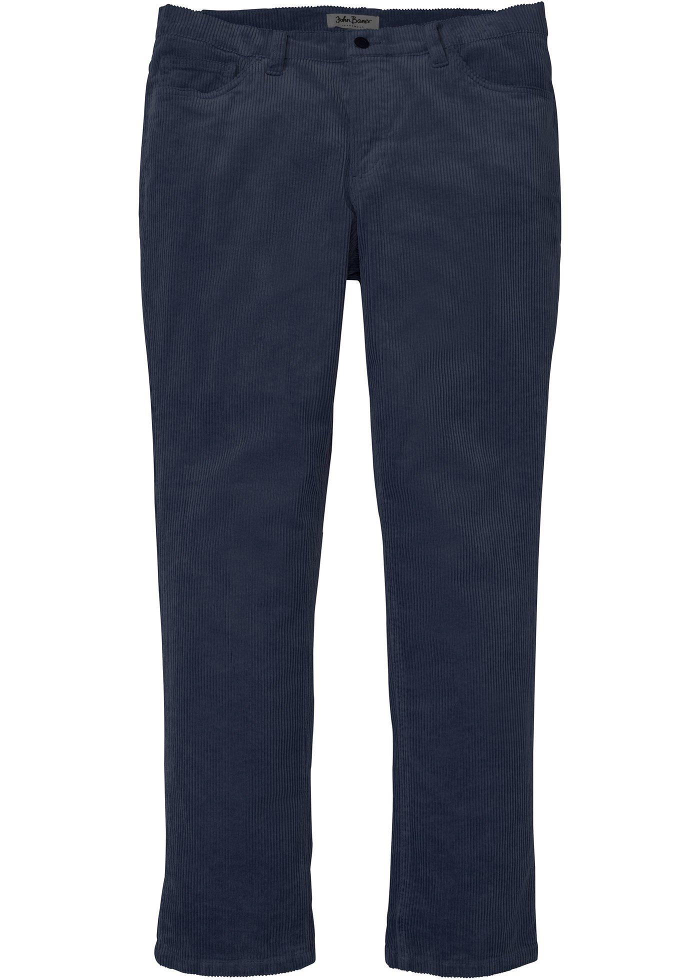 Pantalon velours côtelé extensible Classic Fit, Tapered