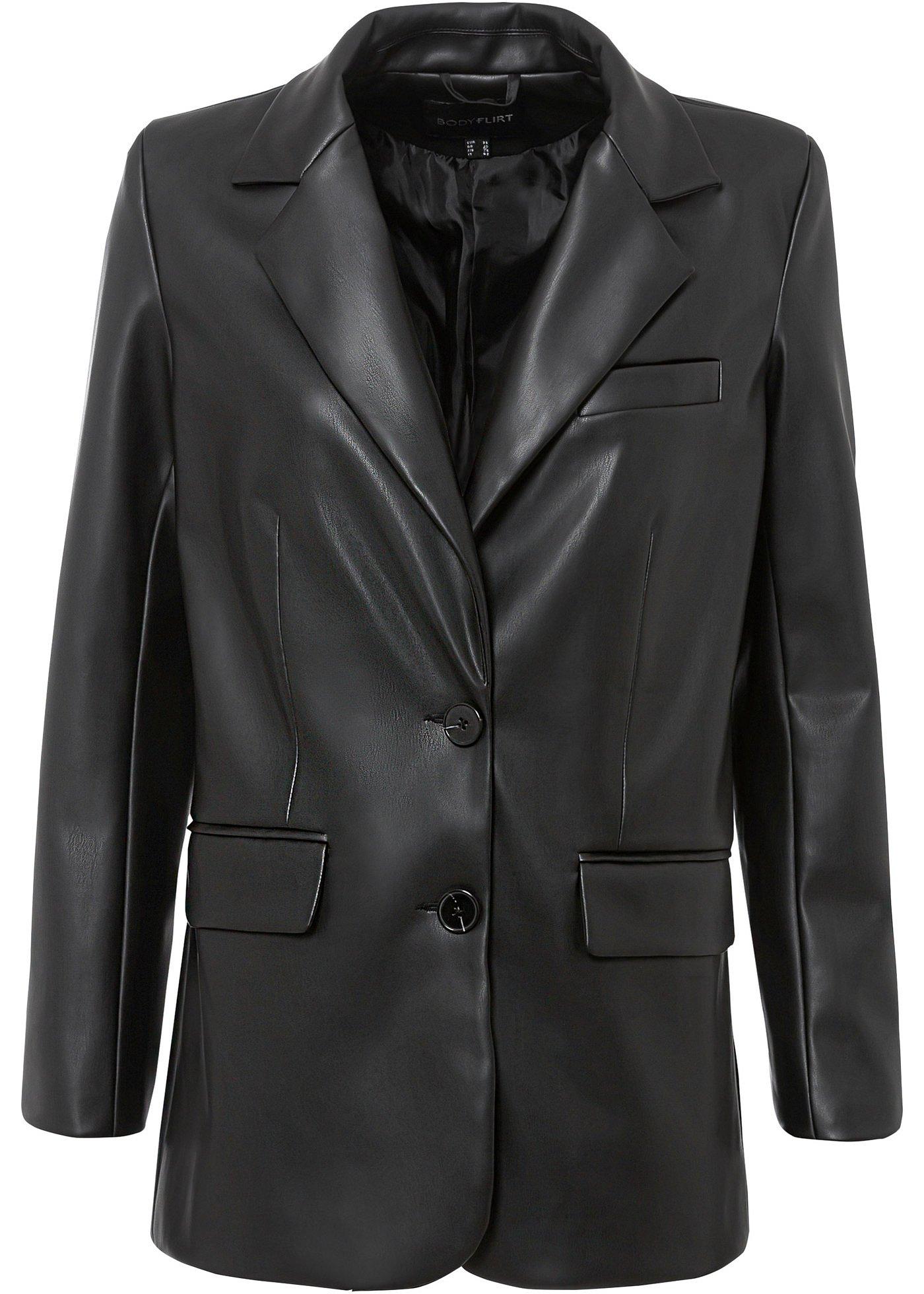 Blazer en synthétique imitation cuir